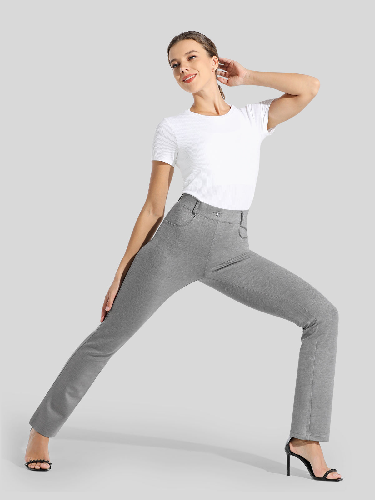 Women's Dress Yoga Pants Straight Leg 31 Inch