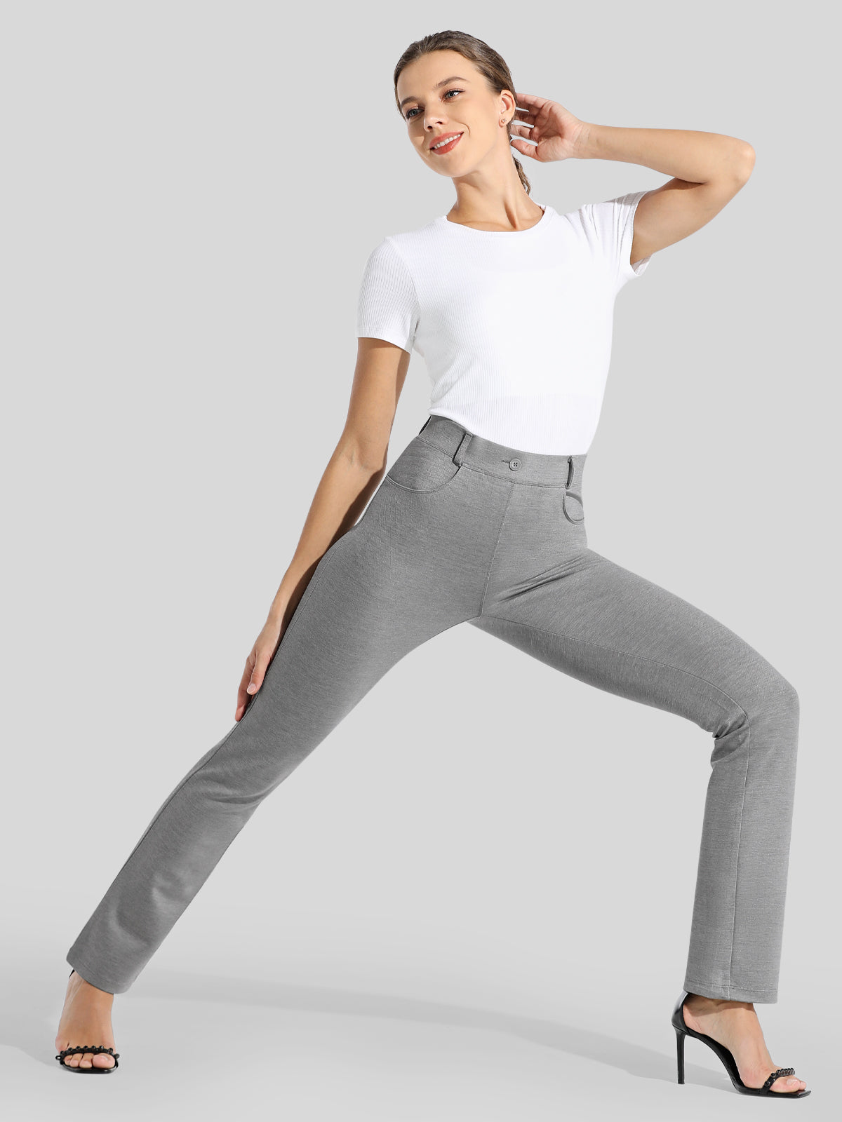 Women's Dress Yoga Pants Straight Leg 29 Inch