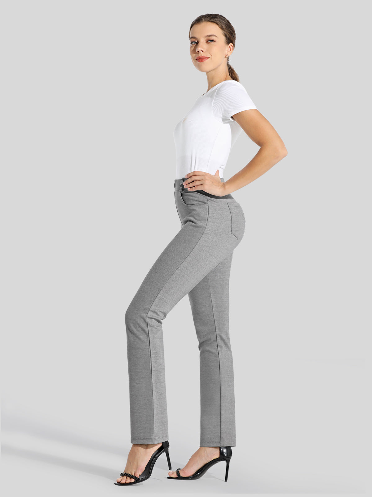 Women's Dress Yoga Pants Straight Leg 31 Inch