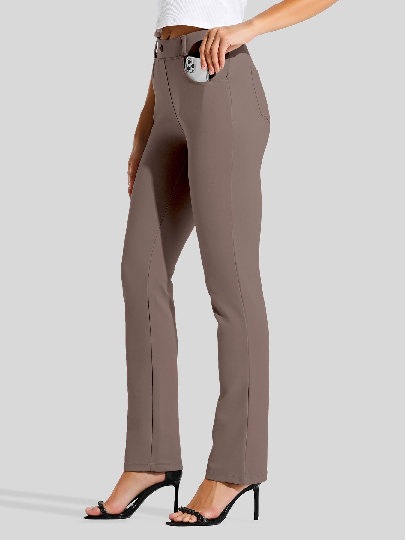 Women's Dress Yoga Pants Straight Leg 29 Inch