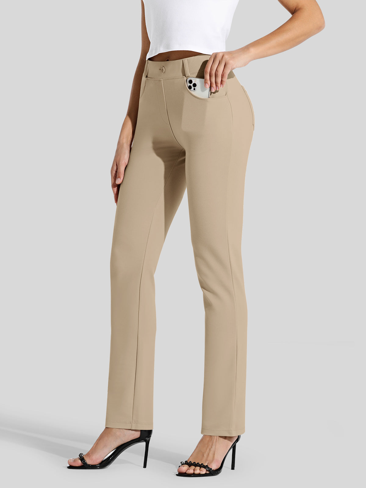 Women's Dress Yoga Pants Straight Leg 29 Inch