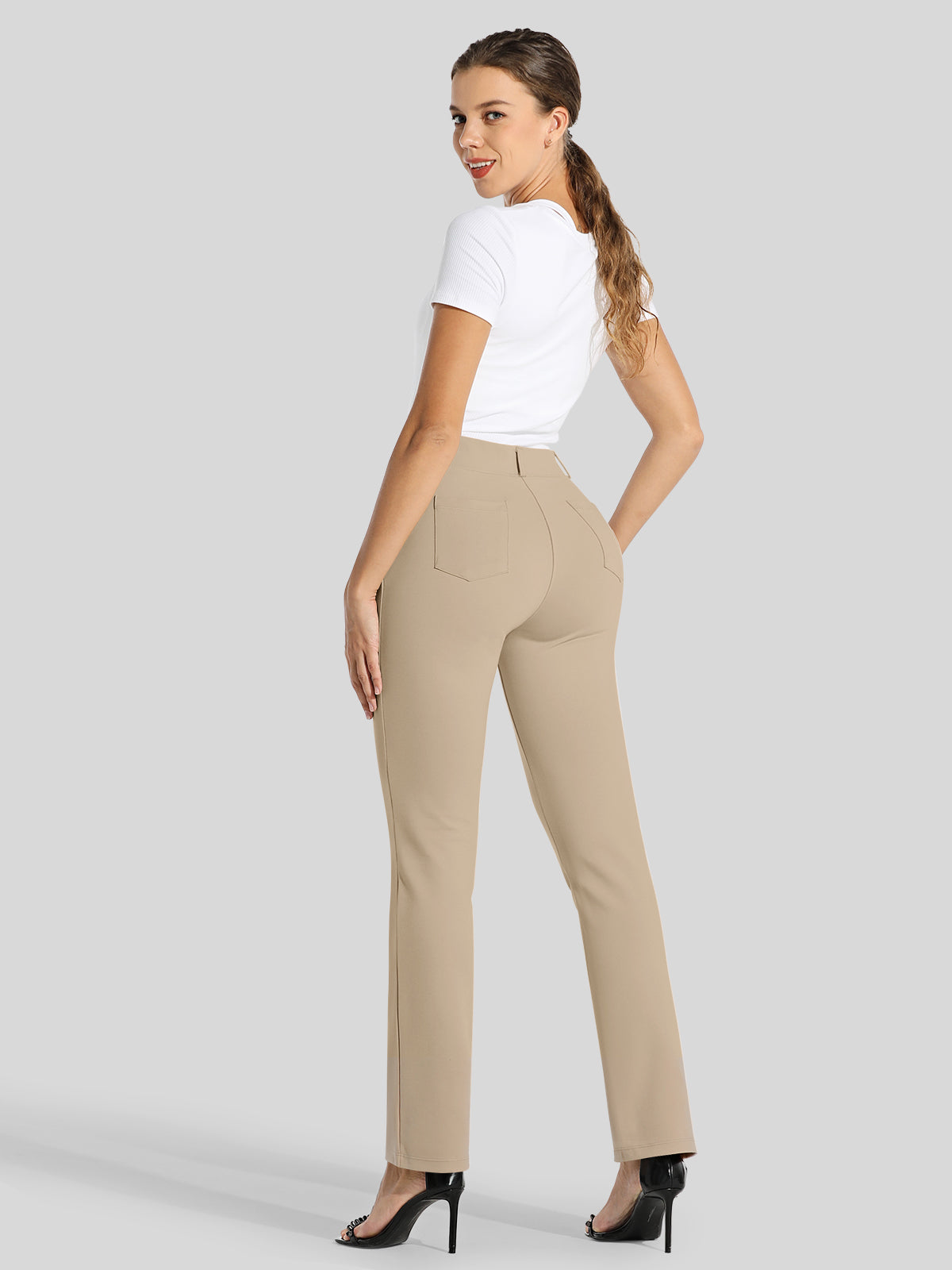 Women's Dress Yoga Pants Straight Leg 29 Inch