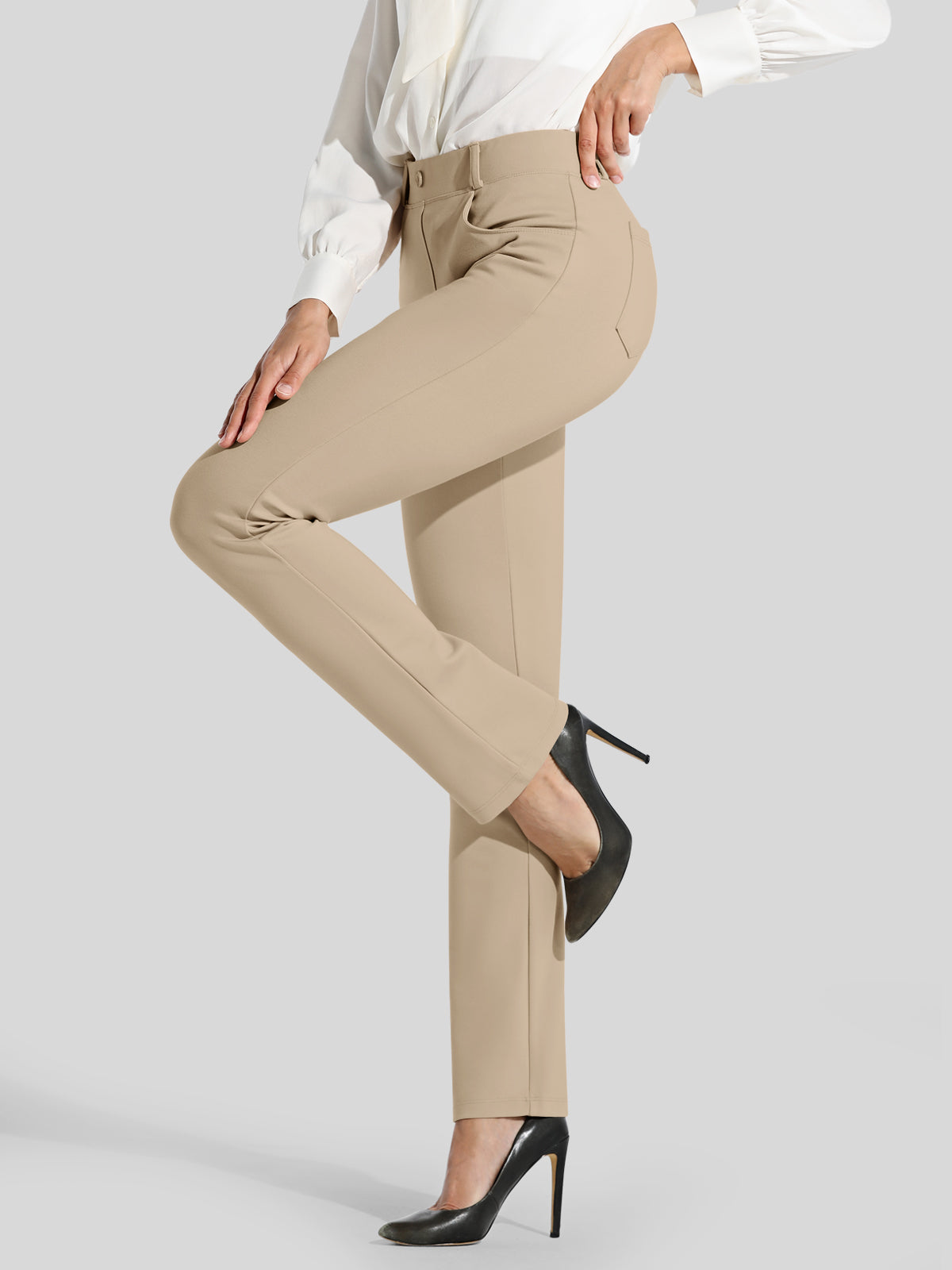 Women's Dress Yoga Pants Straight Leg 33 Inch