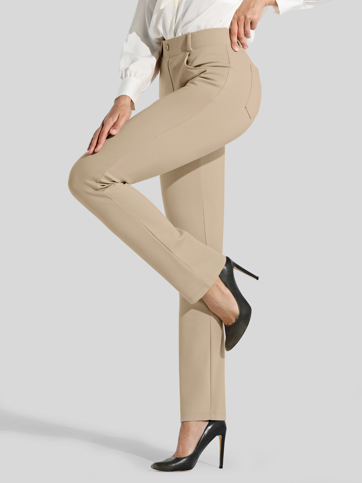 Women's Dress Yoga Pants Straight Leg 33 Inch