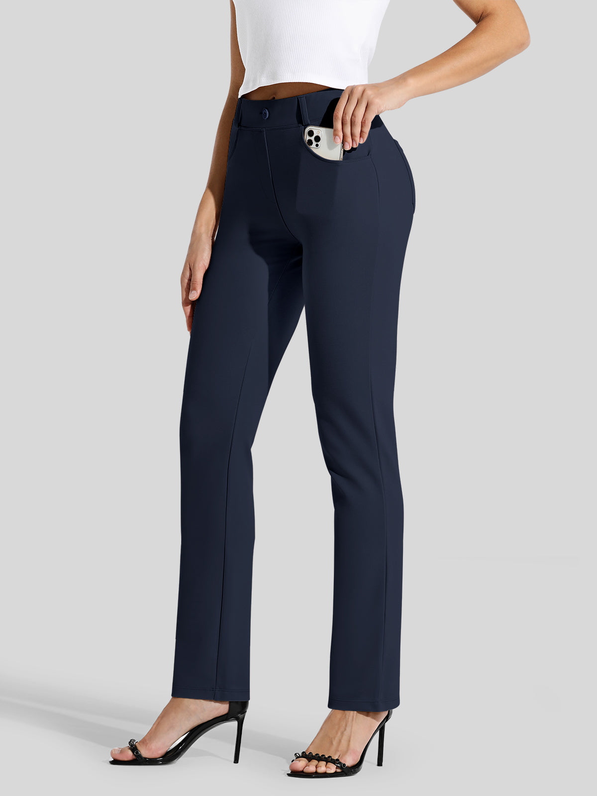 Women's Dress Yoga Pants Straight Leg 31 Inch