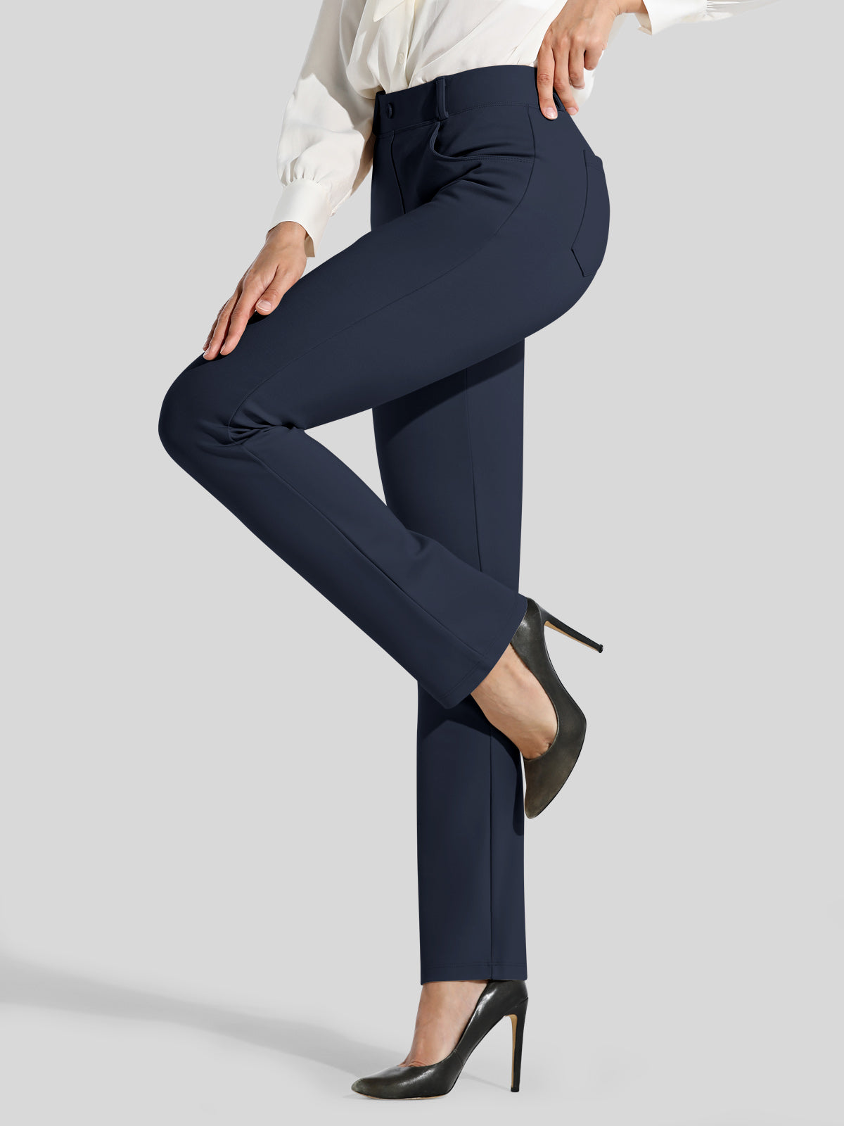 Women's Dress Yoga Pants Straight Leg 33 Inch