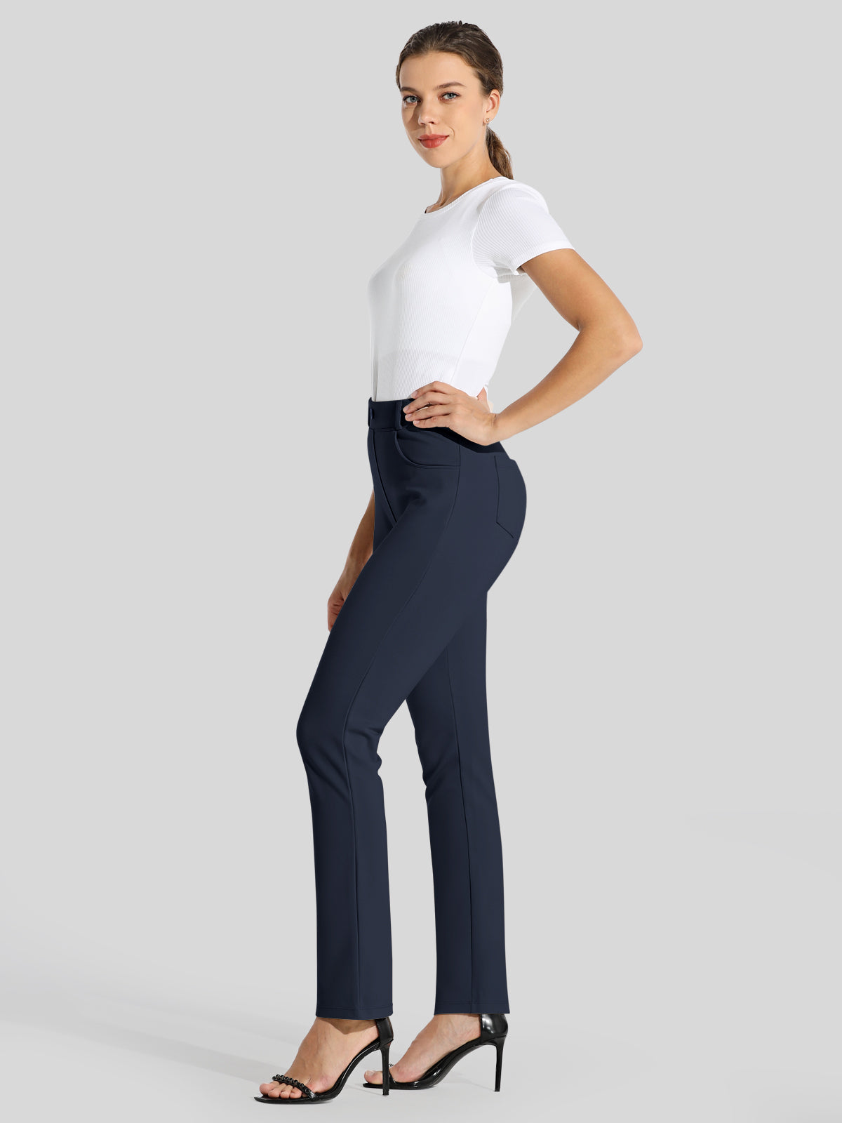 Women's Dress Yoga Pants Straight Leg 29 Inch