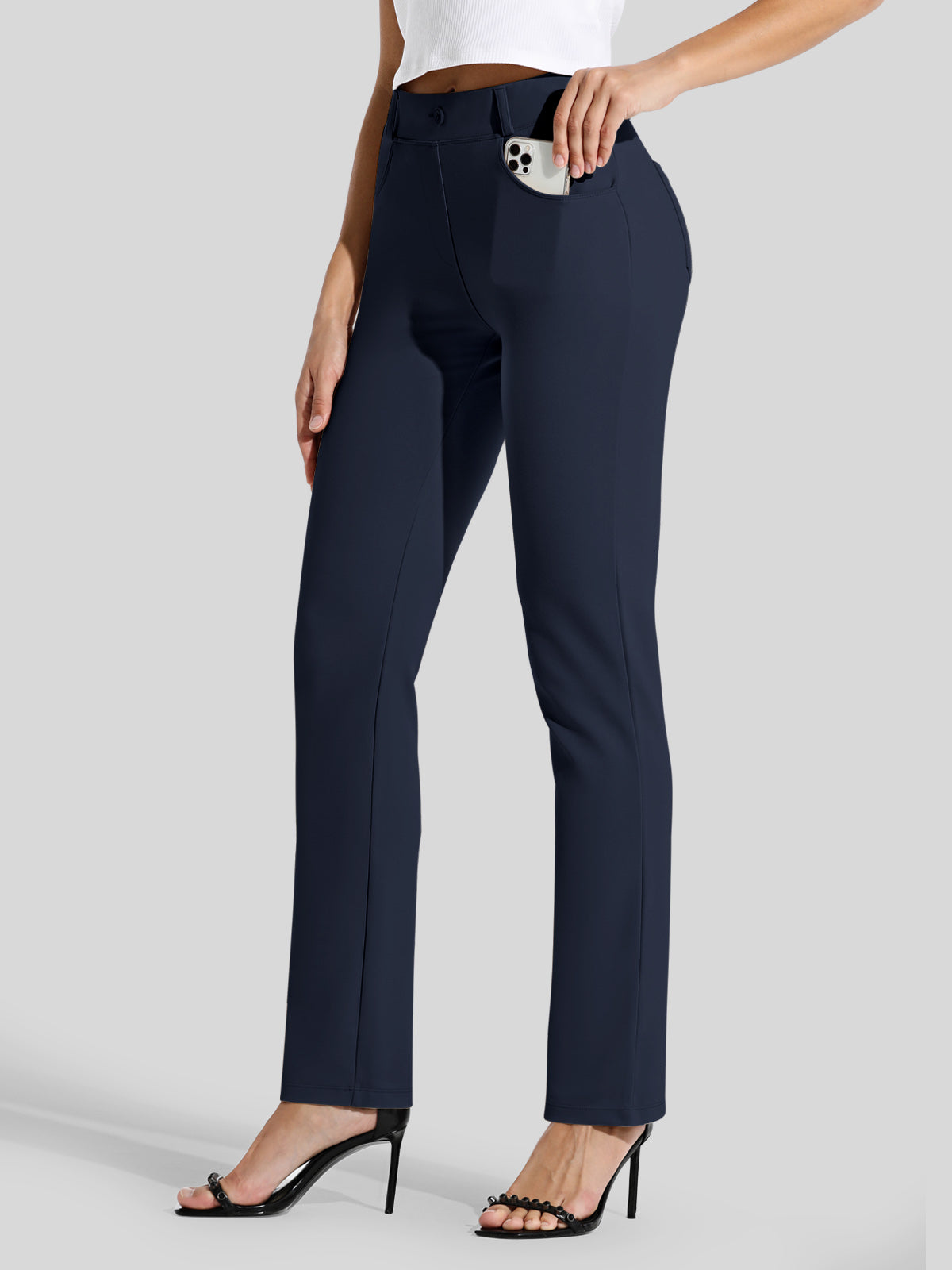 Women's Dress Yoga Pants Straight Leg 33 Inch
