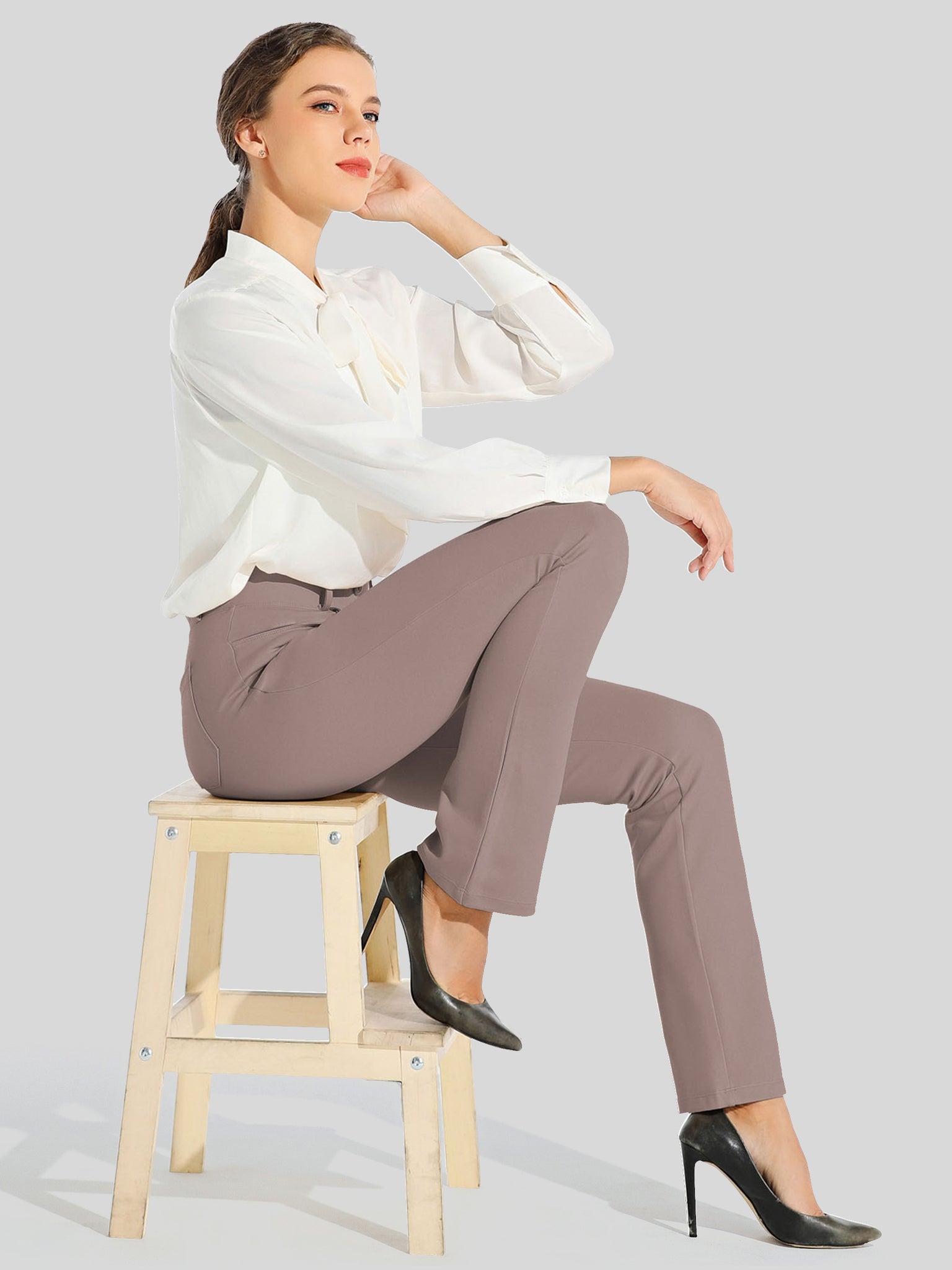 Women's Dress Yoga Pants Straight Leg 29 Inch