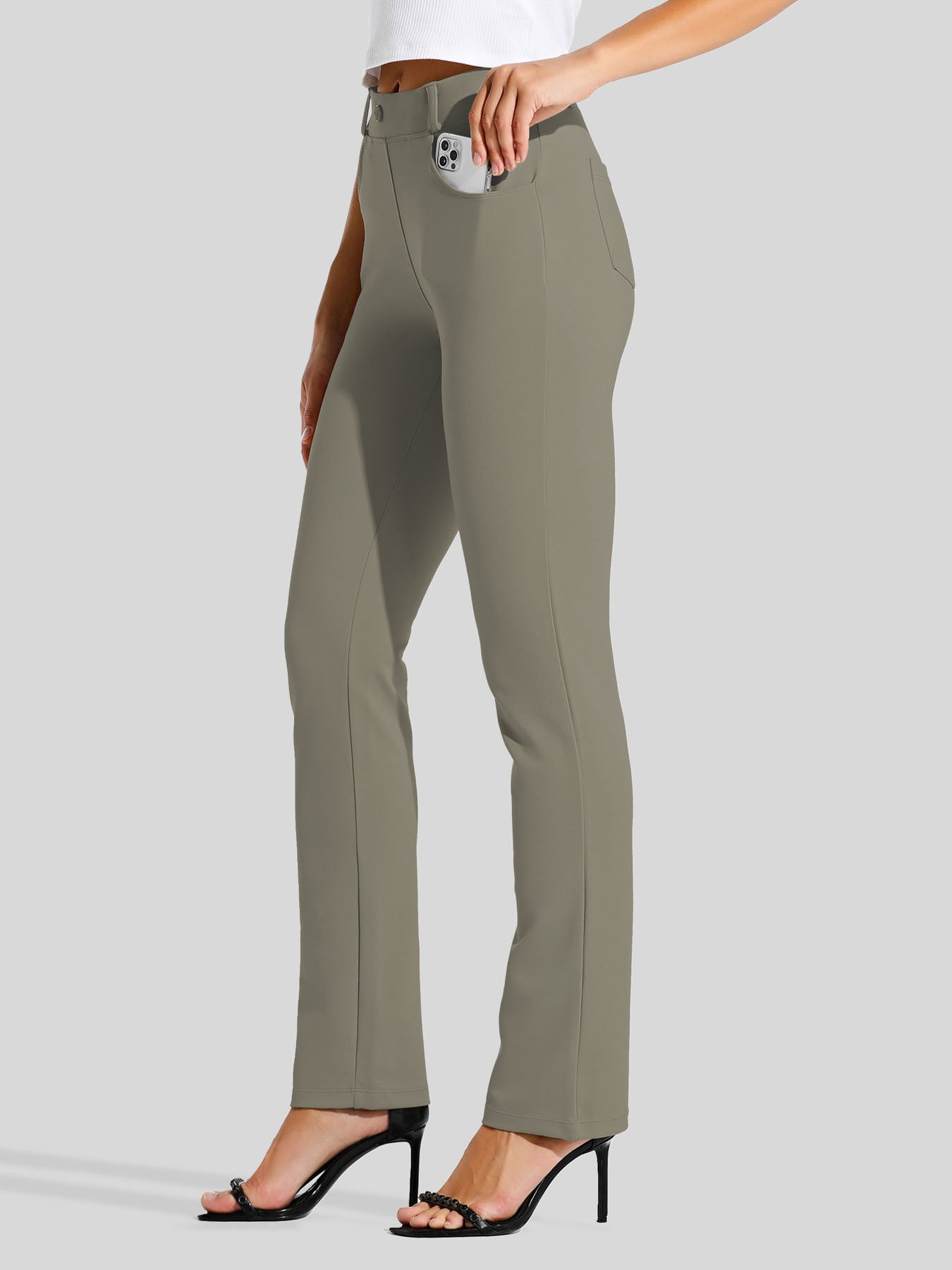 Women's Dress Yoga Pants Straight Leg 29 Inch