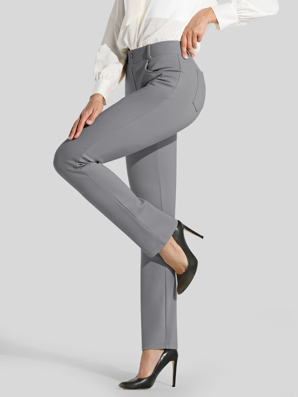 Women's Dress Yoga Pants Straight Leg 33 Inch