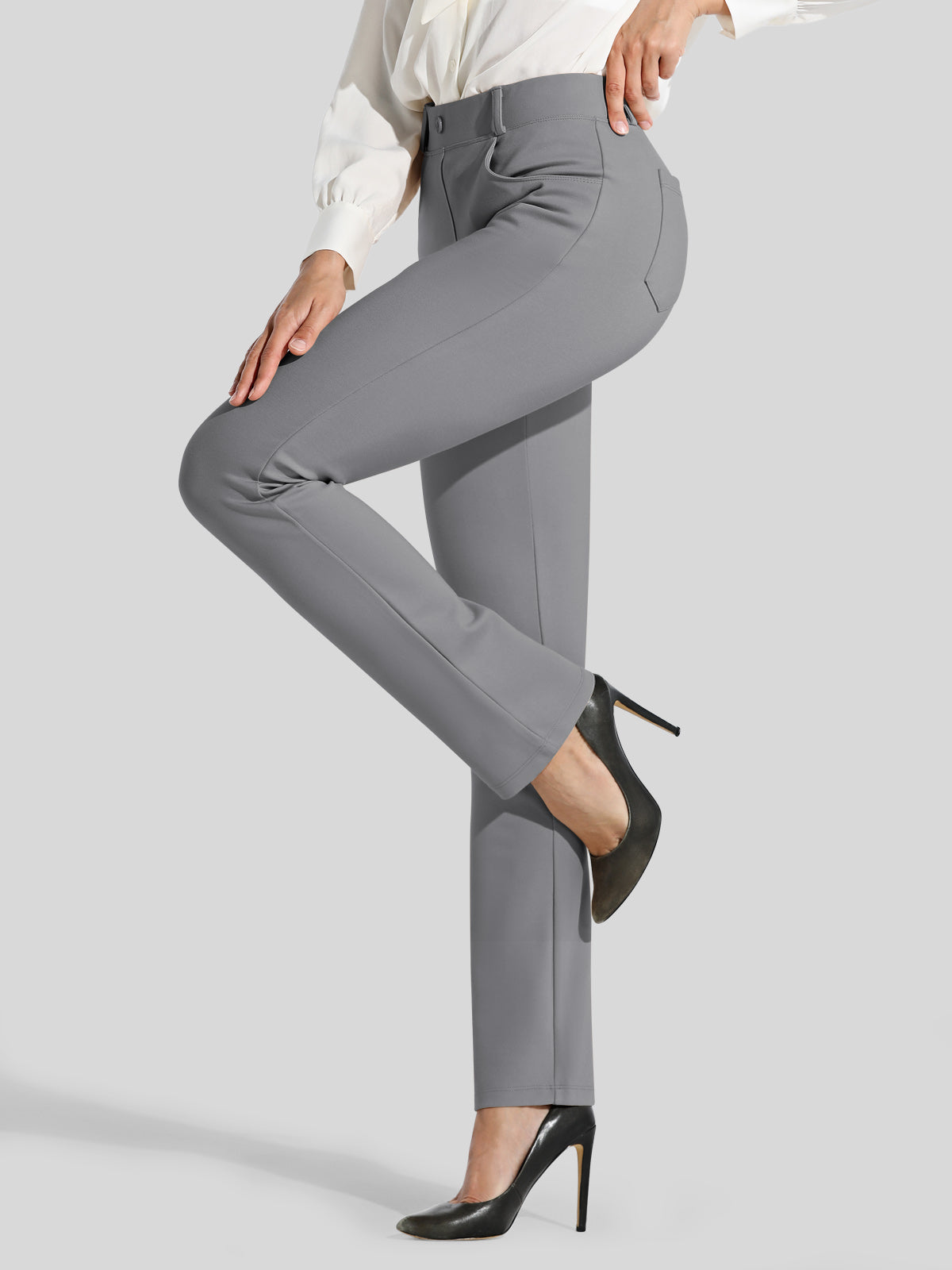 Women's Dress Yoga Pants Straight Leg 33 Inch