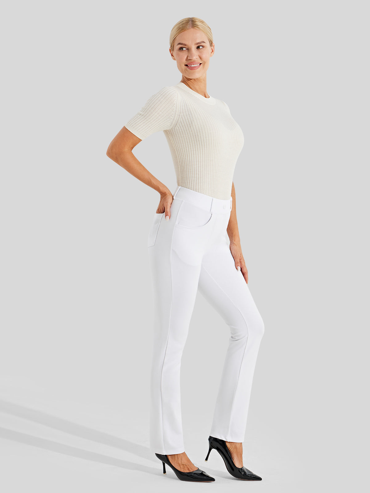 Women's Dress Yoga Pants Straight Leg 29 Inch