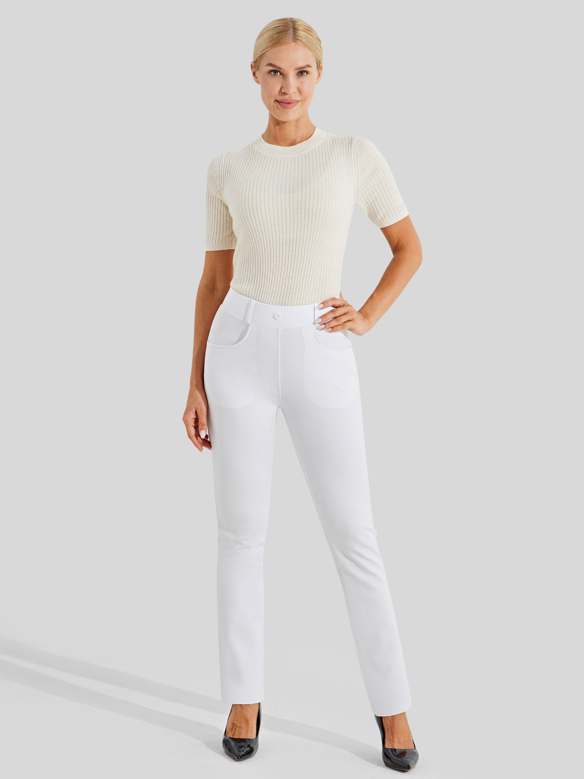 Women's Dress Yoga Pants Straight Leg 29 Inch
