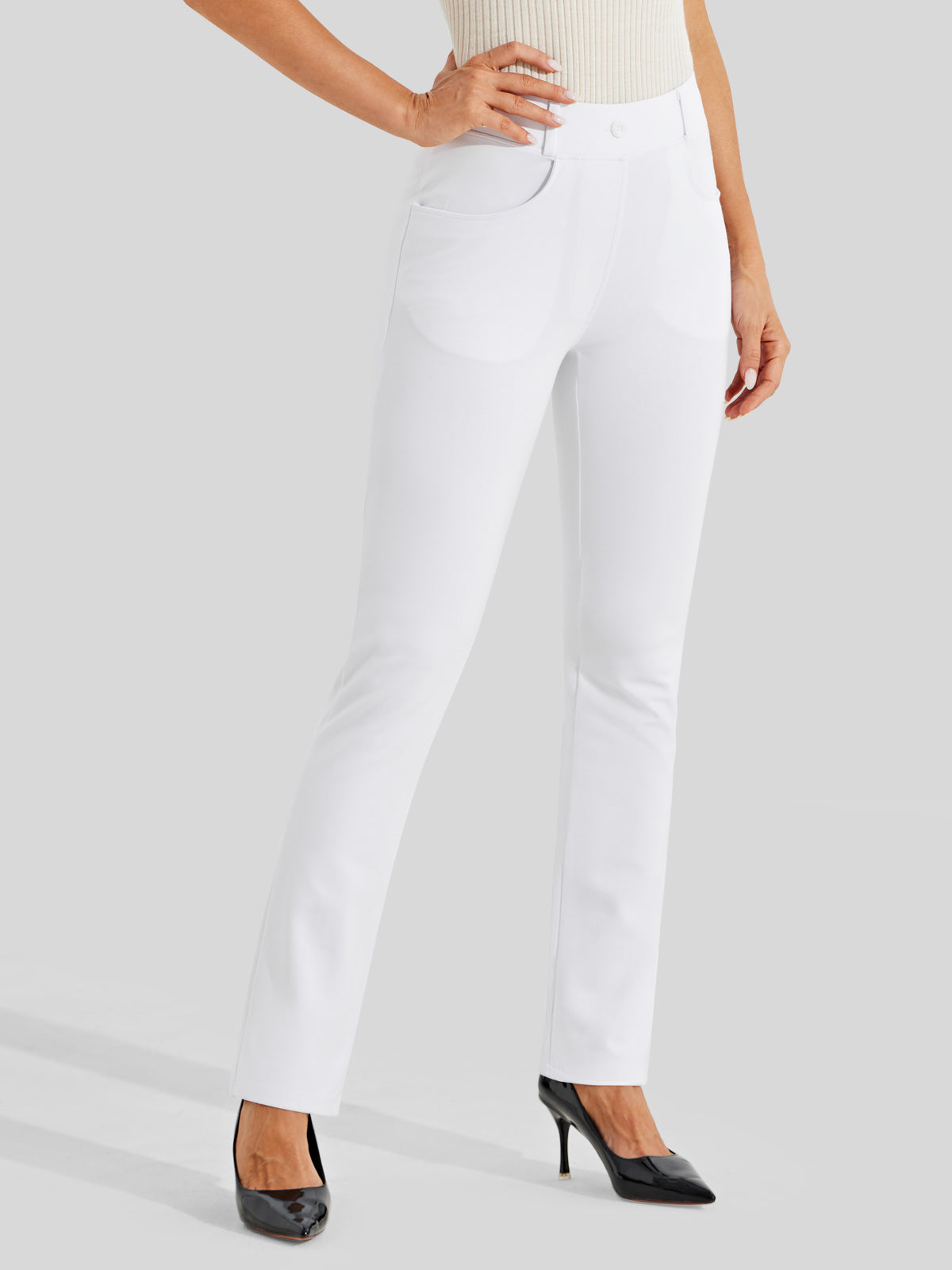 Women's Dress Yoga Pants Straight Leg 29 Inch