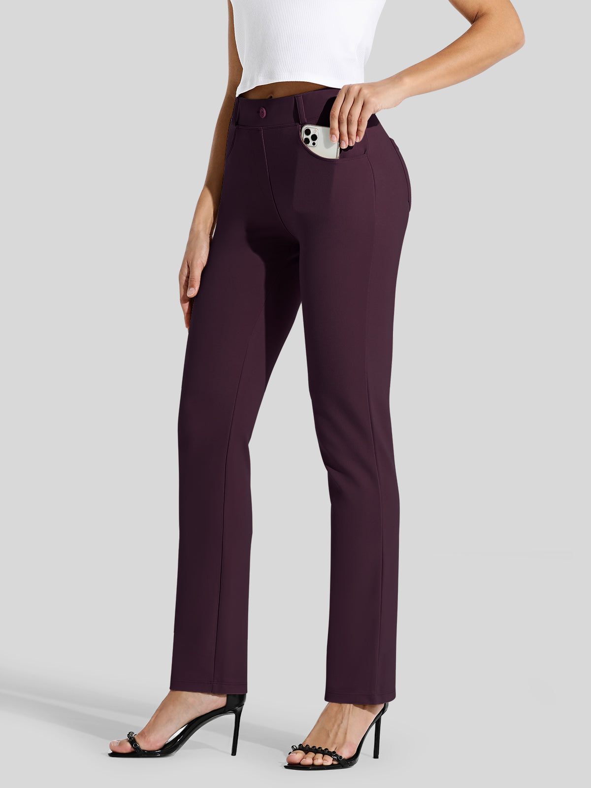 Women's Dress Yoga Pants Straight Leg 29 Inch