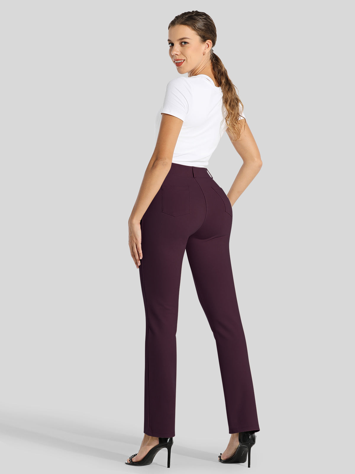 Women's Dress Yoga Pants Straight Leg 29 Inch