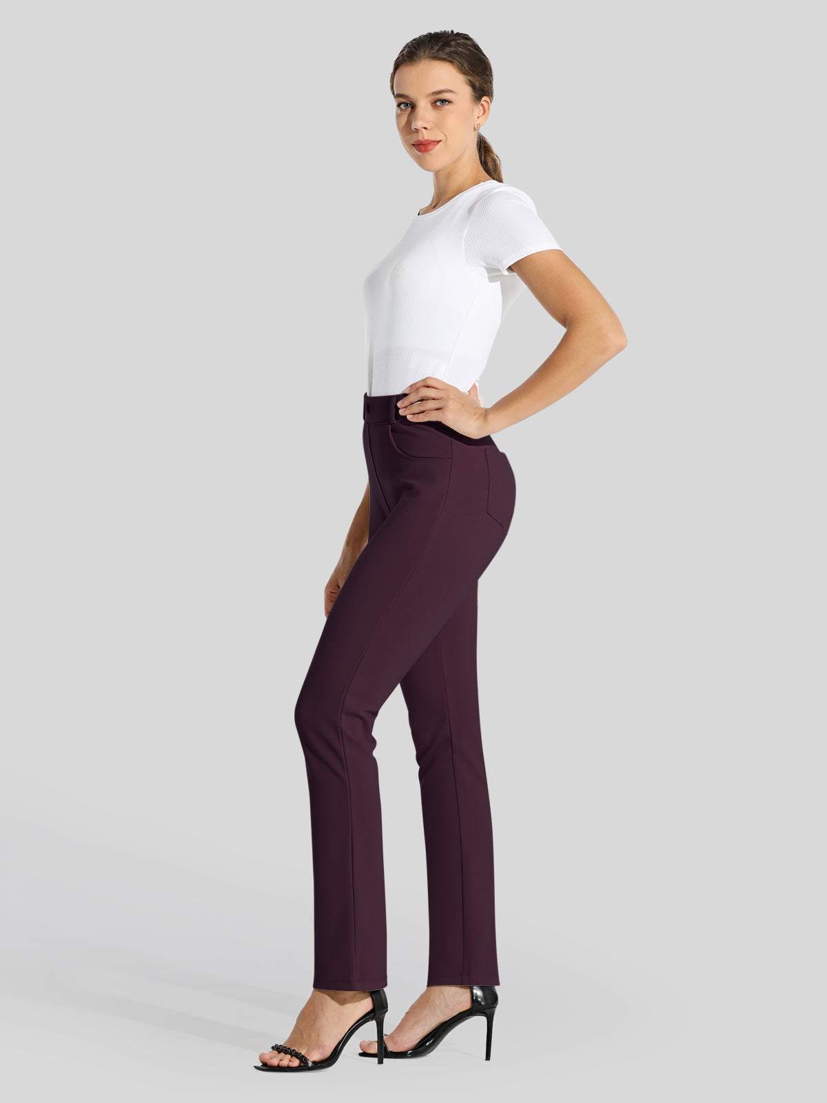 Women's Dress Yoga Pants Straight Leg 33 Inch