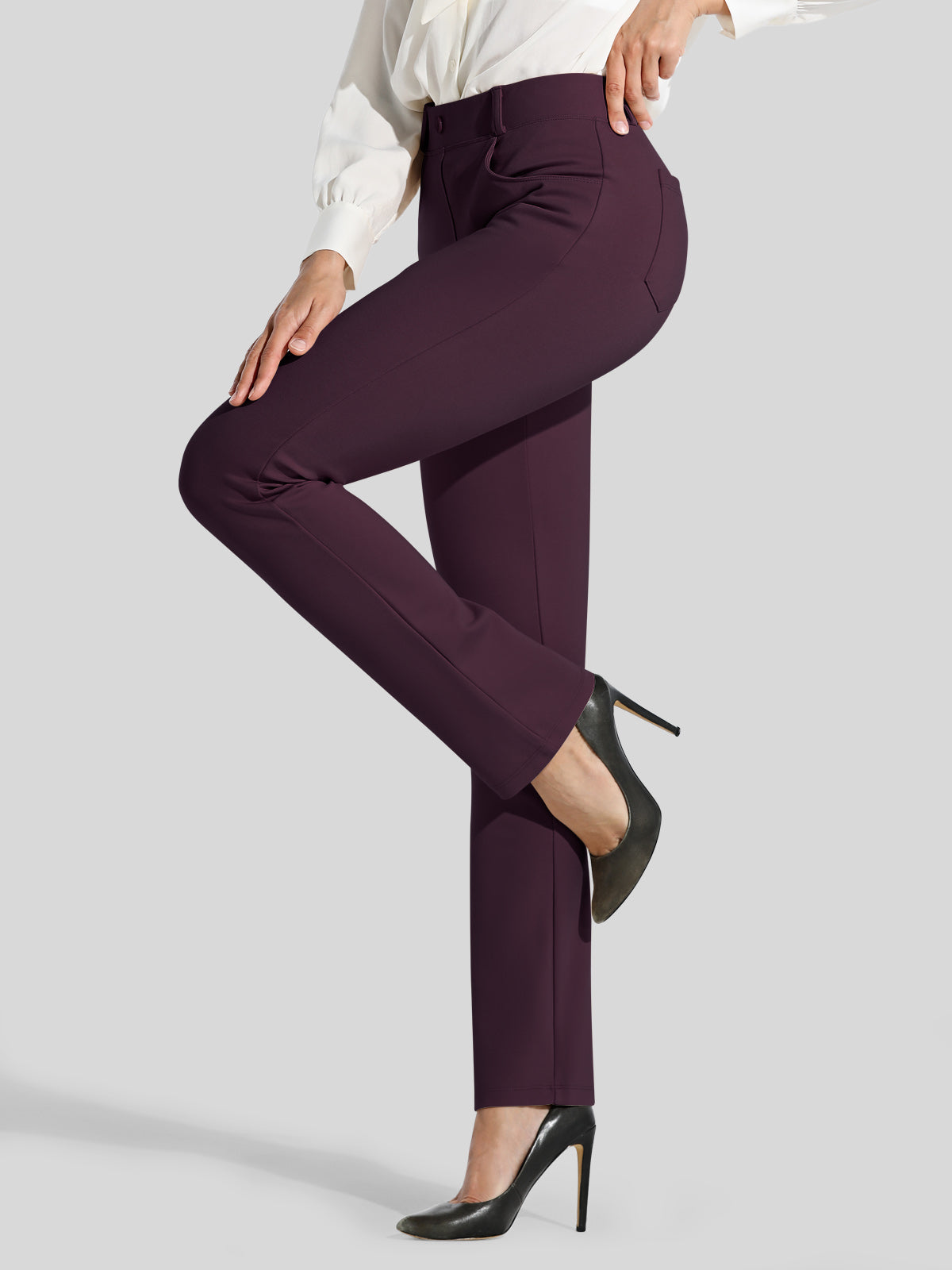 Women's Dress Yoga Pants Straight Leg 31 Inch
