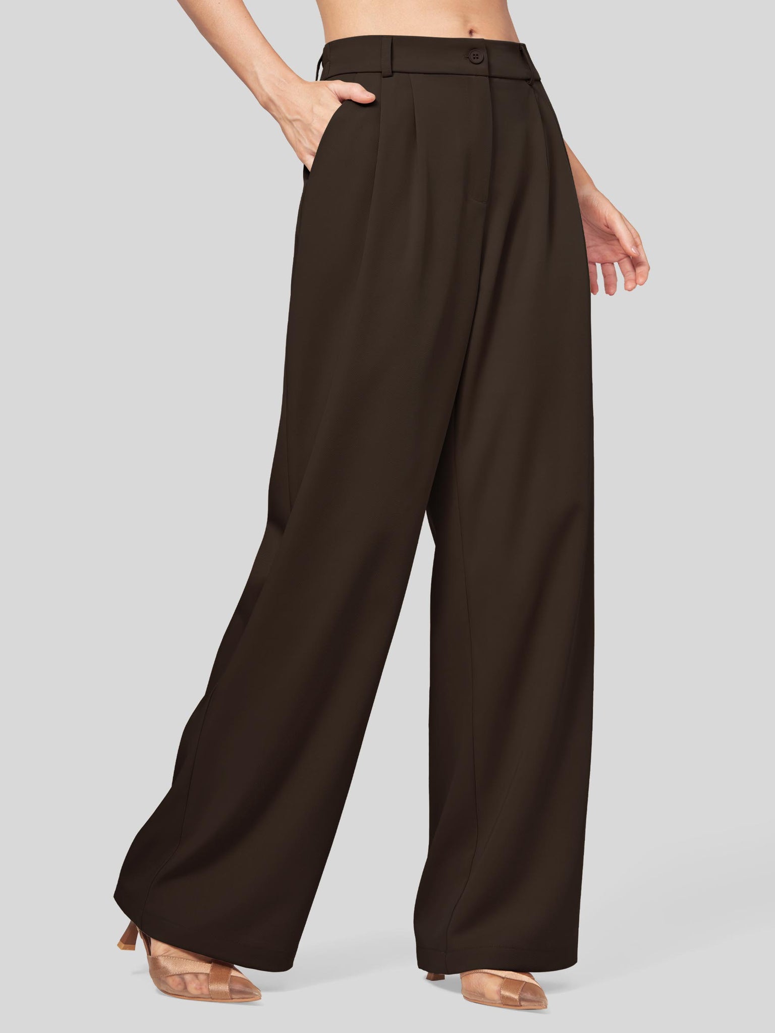 Women's Easy Wide-Leg Work Pants 28 Inch