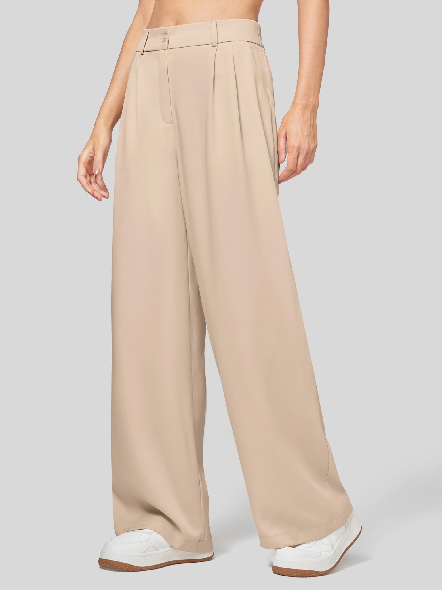 Women's Easy Wide-Leg Work Pants 28 Inch