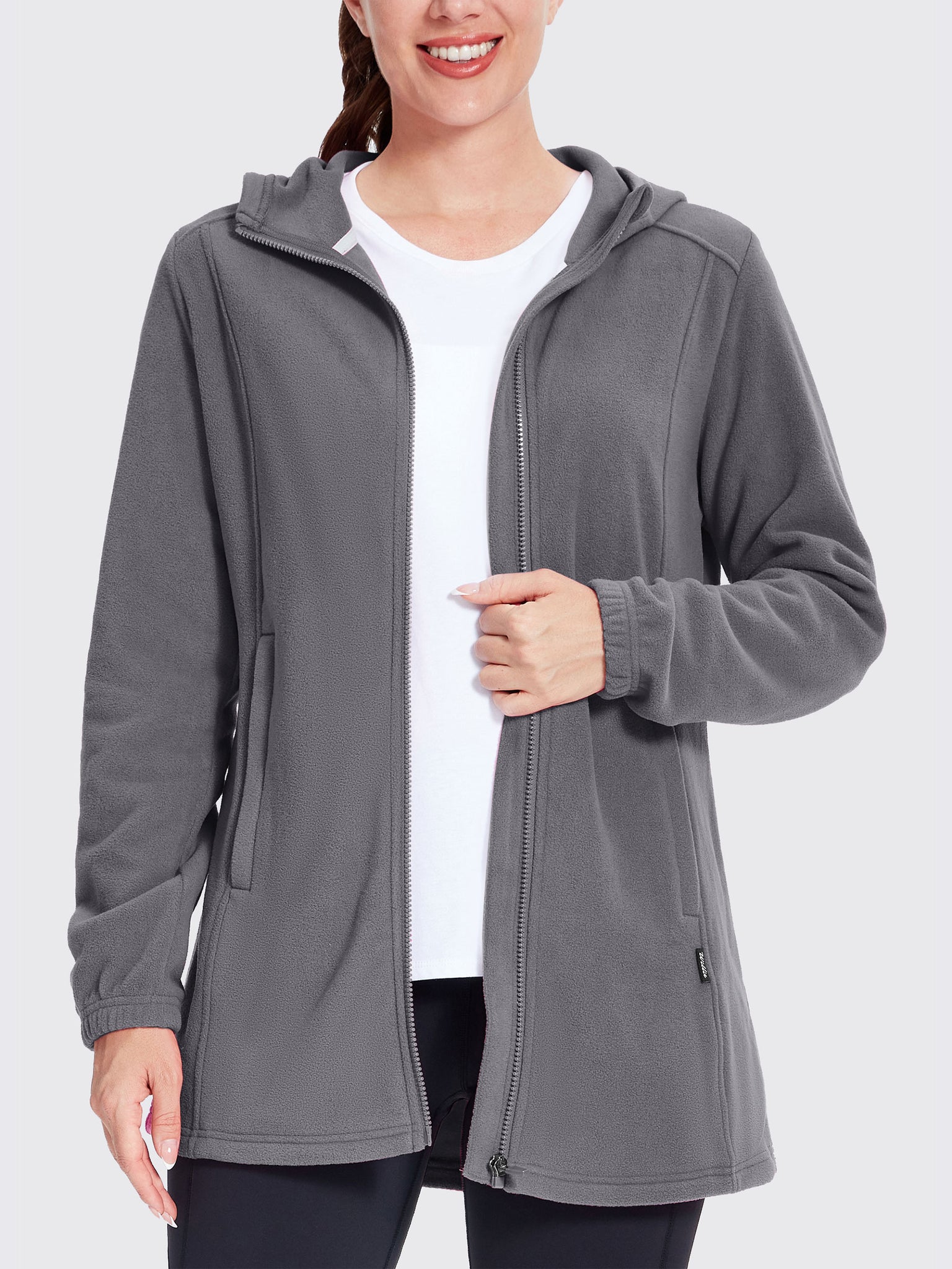 Women's Fleece Full-Zip Jacket DeepGray2