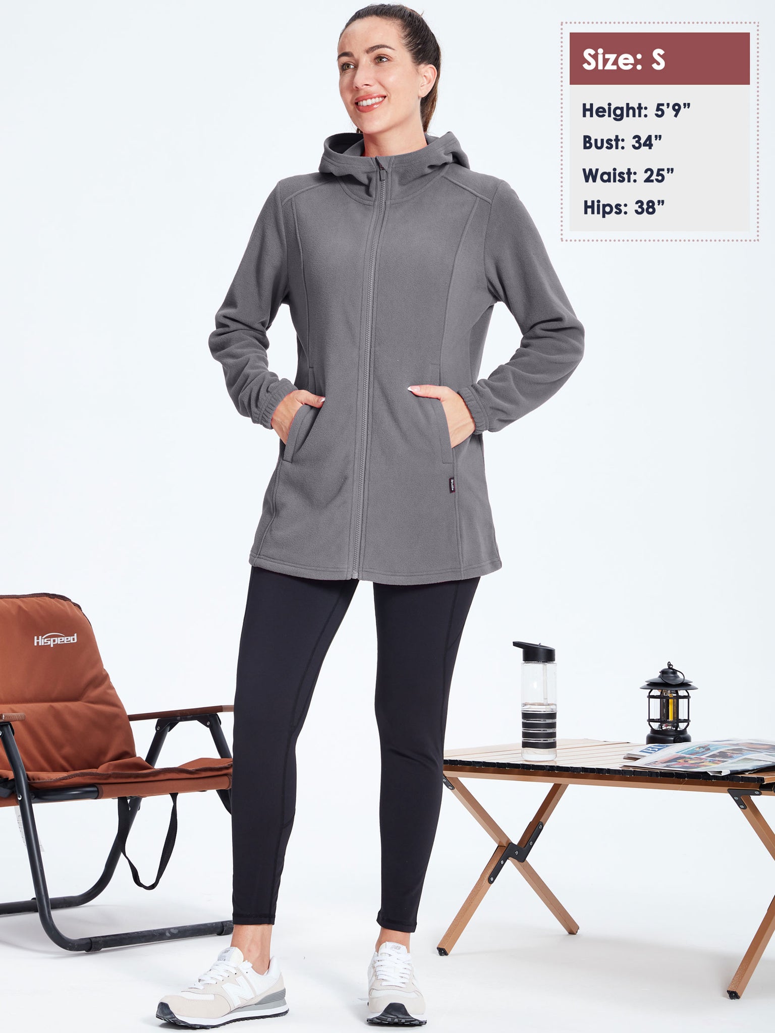 Women's Fleece Full-Zip Jacket DeepGray5