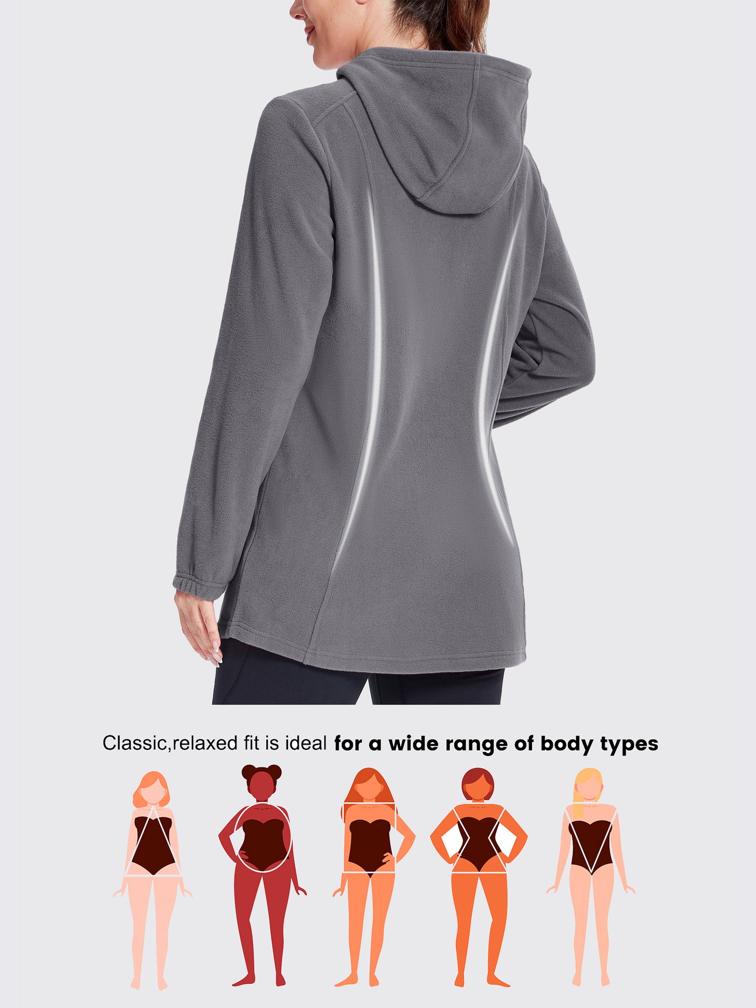 Women's Fleece Full-Zip Jacket DeepGray4