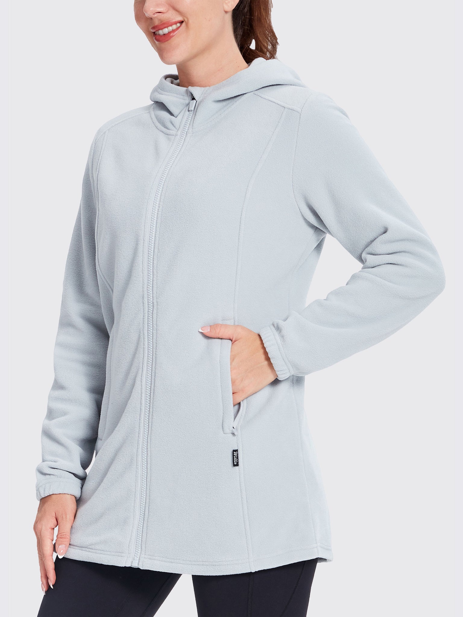 Women's Fleece Full-Zip Jacket Gray1