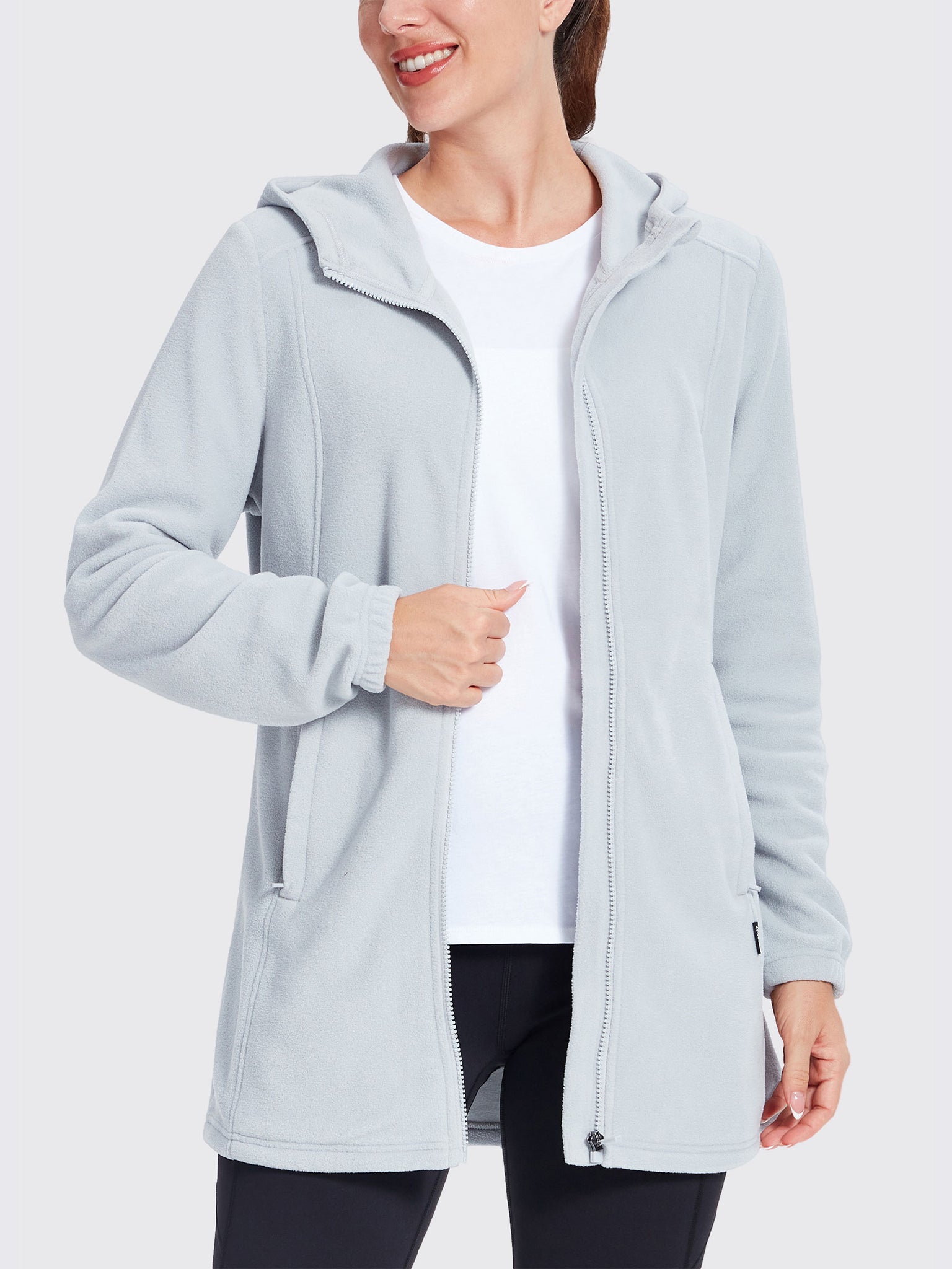 Women's Fleece Full-Zip Jacket Gray2