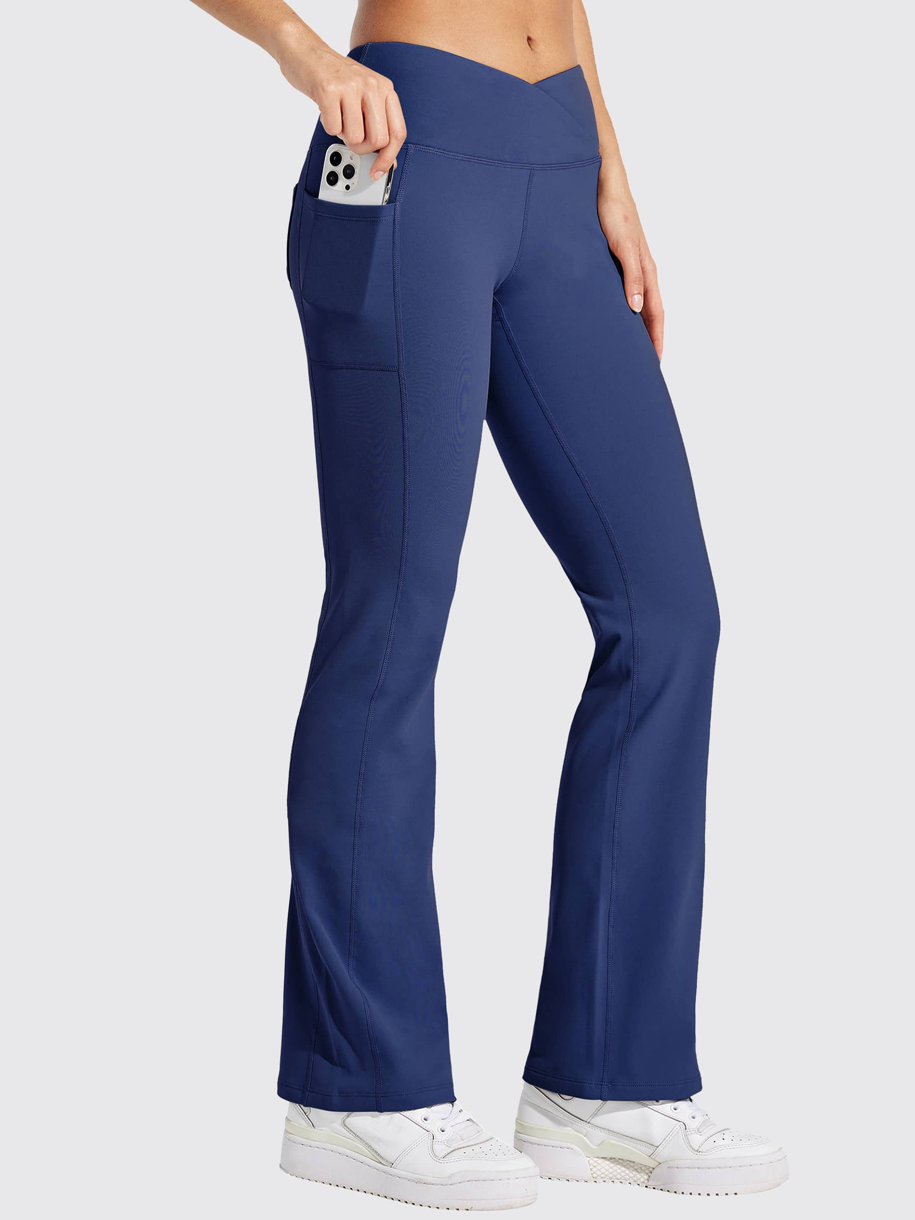 WILLIT Flared Leggings voor dames, yogabroek, hoge taille, slagbroek, bootcut, sportbroek, ondoorzichtig, bootlegging, werkbroek, 77 cm/81 cm, zwart, XXL WILLIT Flared Leggings voor dames, yogabroek, hoge taille, slagbroek, bootcut, sportbroek, ondoorzichtig, bootlegging, werkbroek, 77 cm/81 cm, zwart, XXL