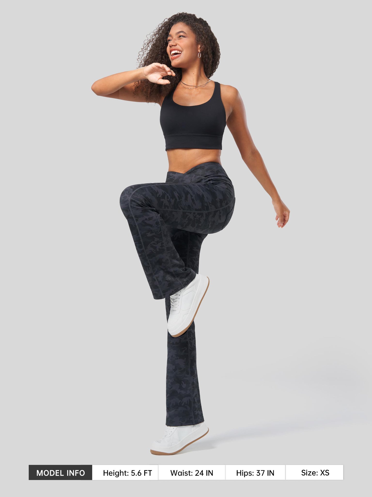 Women's Fleece Lined Crossover Flared Leggings