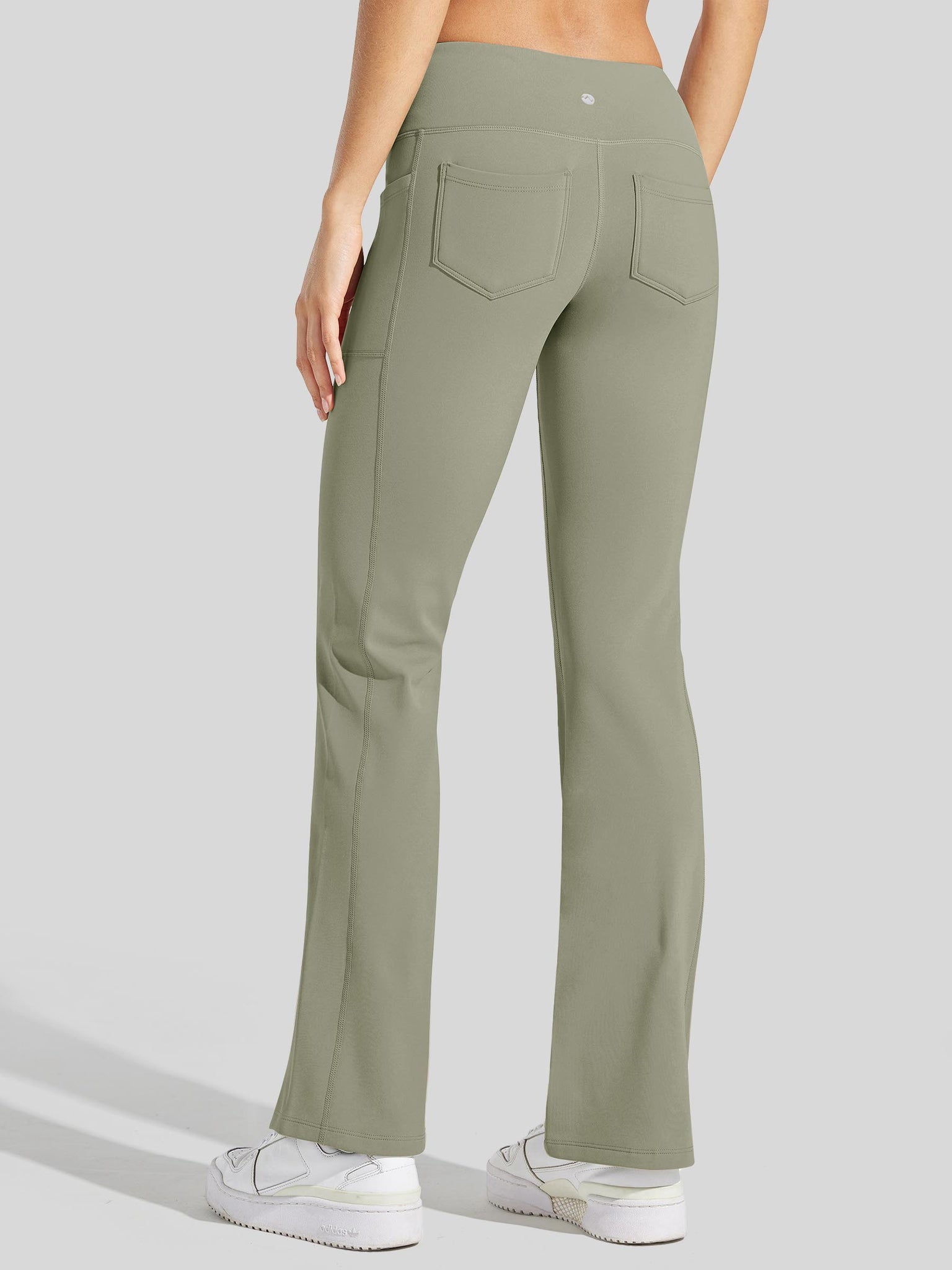 Women's Fleece Lined Crossover Flared Leggings