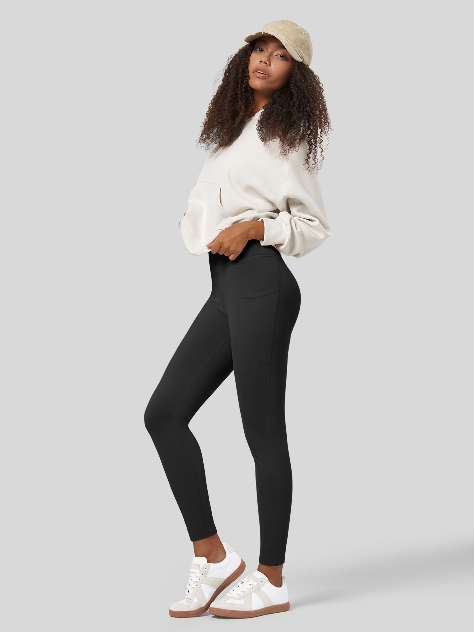 Women's Fleece Lined Leggings Pockets