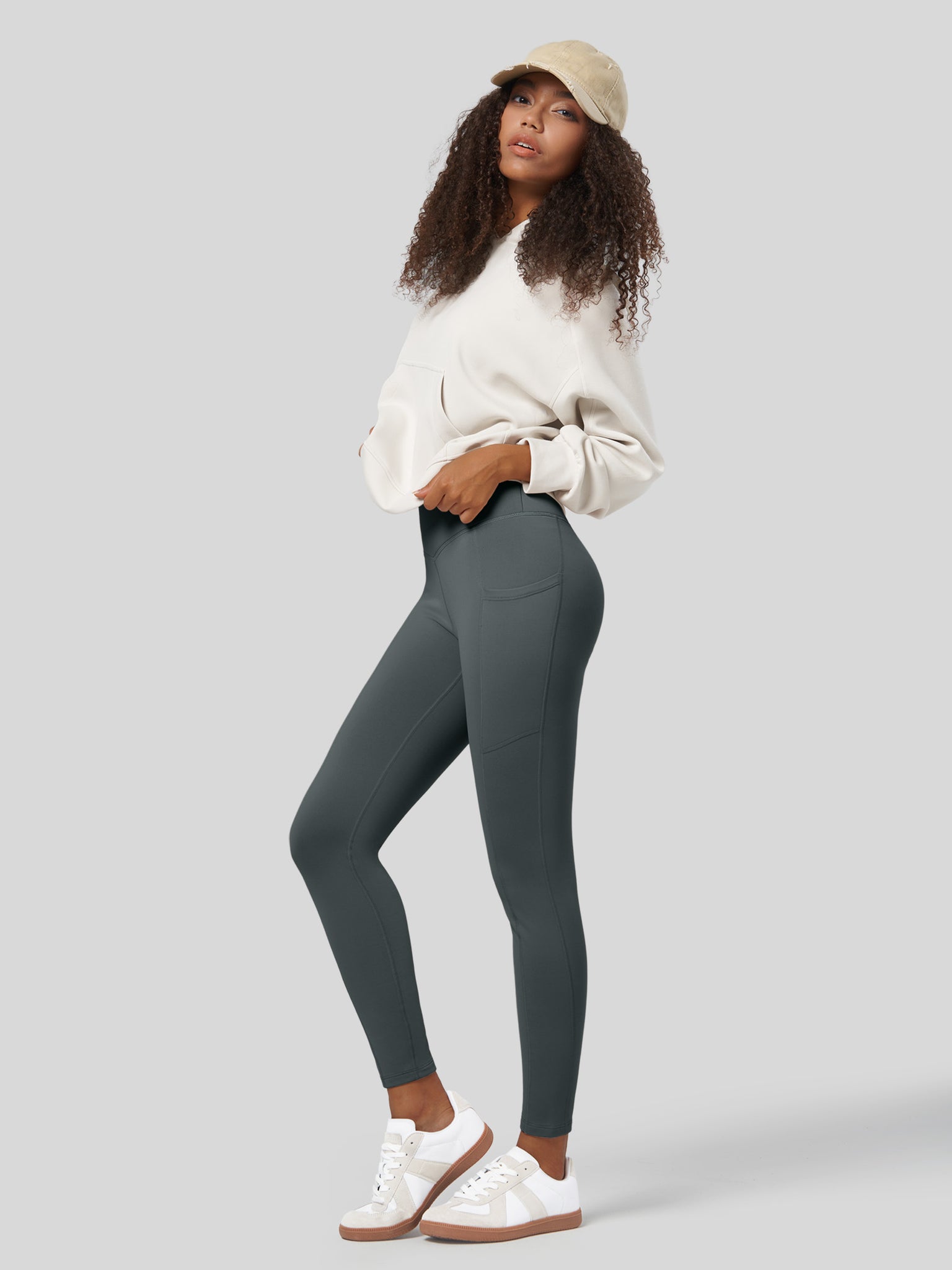 Women's Fleece Lined Leggings Pockets