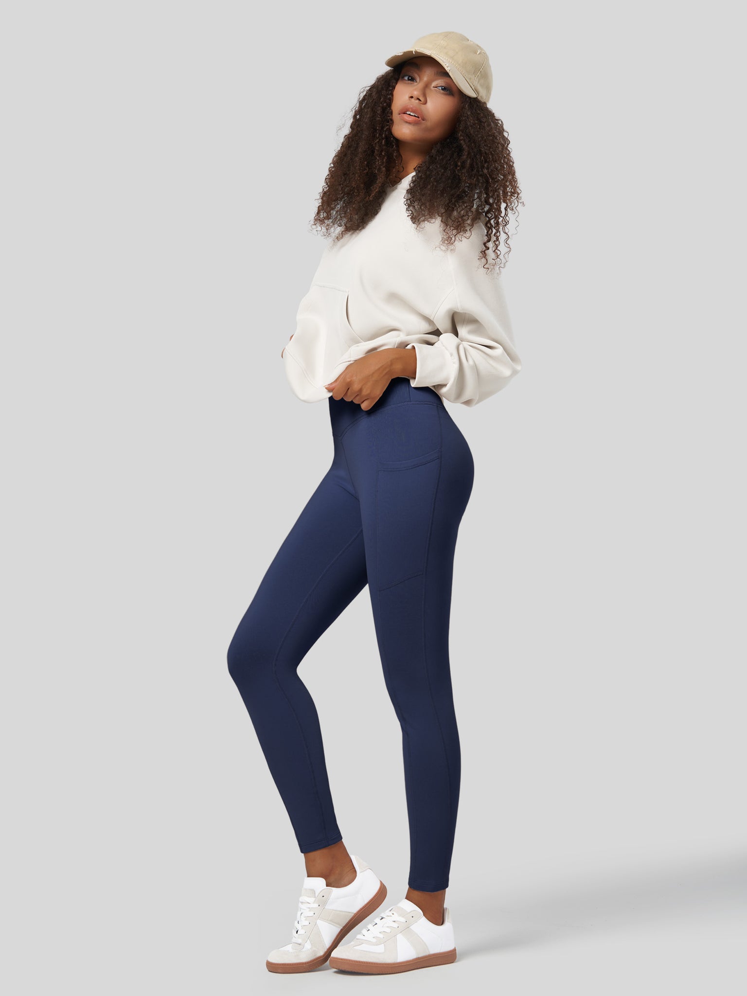 Women's Fleece Lined Leggings Pockets