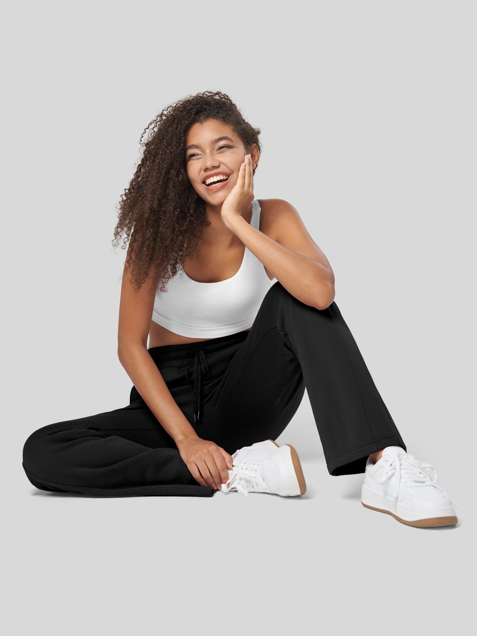 Women's Fleece Straight Leg Sweatpants 31 Inch