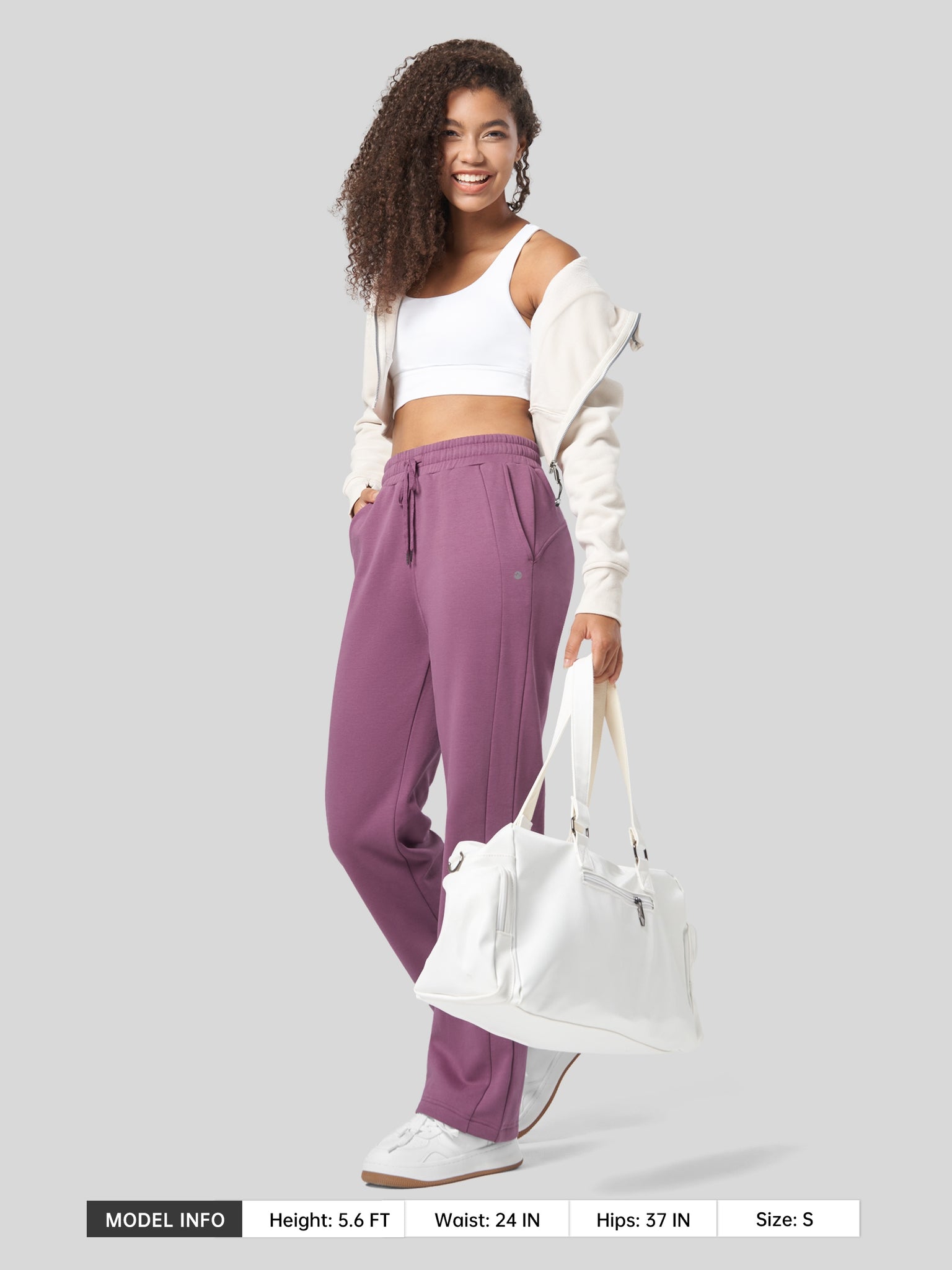 Women's Fleece Straight Leg Sweatpants 31 Inch