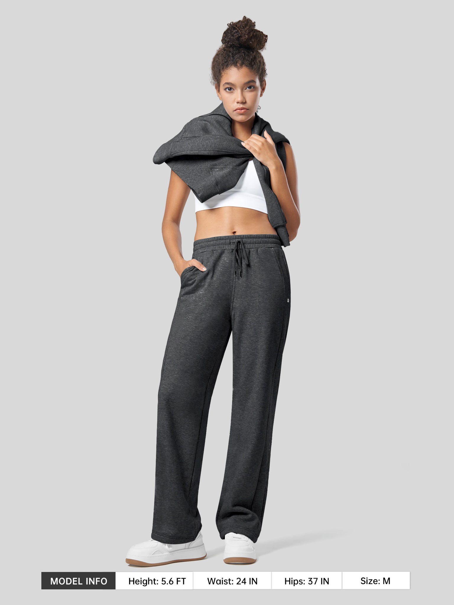 Women's Fleece Straight Leg Sweatpants 31 Inch