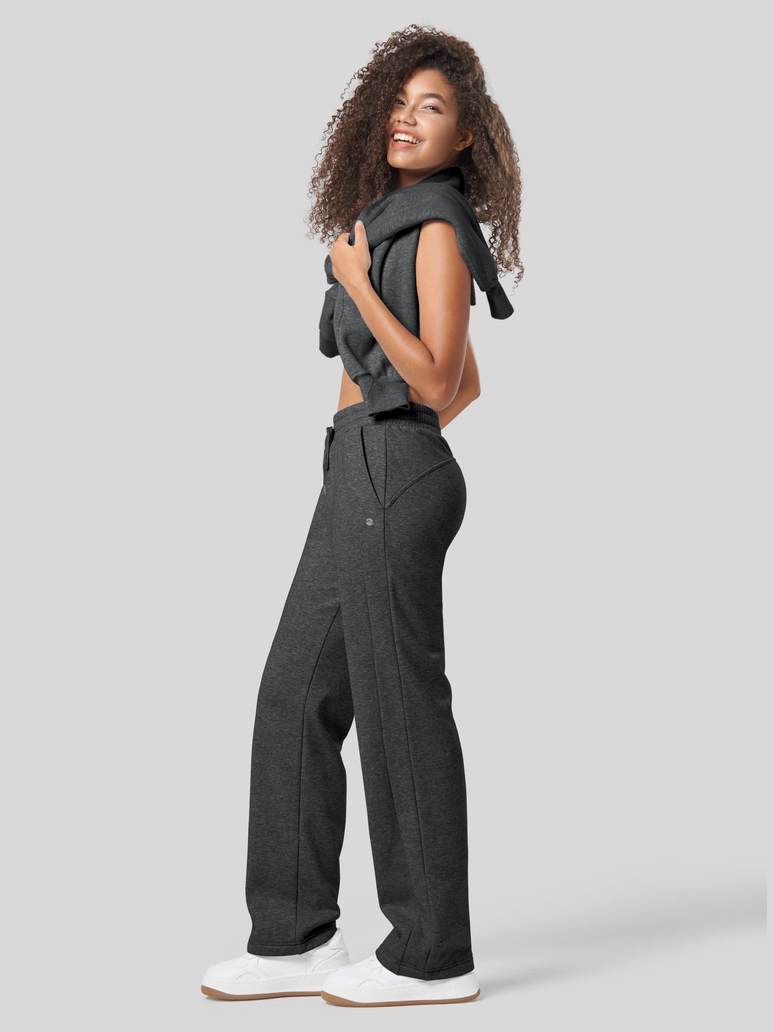 Women's Fleece Straight Leg Sweatpants 31 Inch