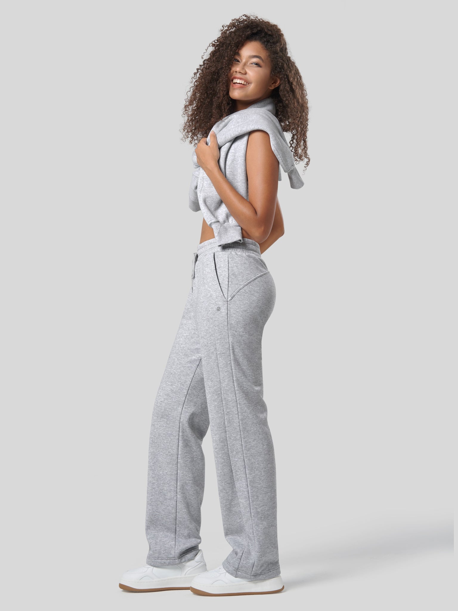 Women's Fleece Straight Leg Sweatpants 31 Inch