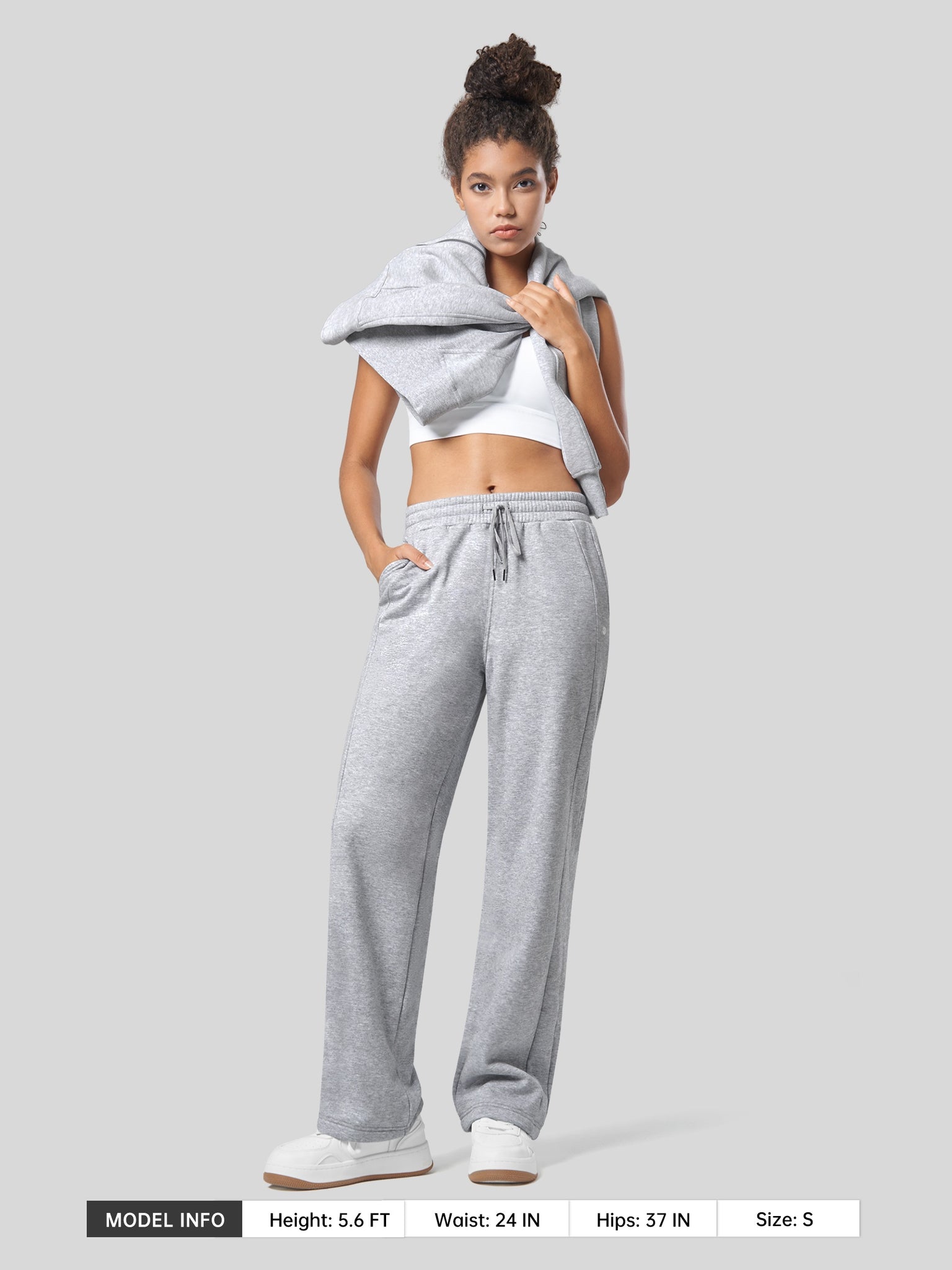 Women's Fleece Straight Leg Sweatpants 31 Inch