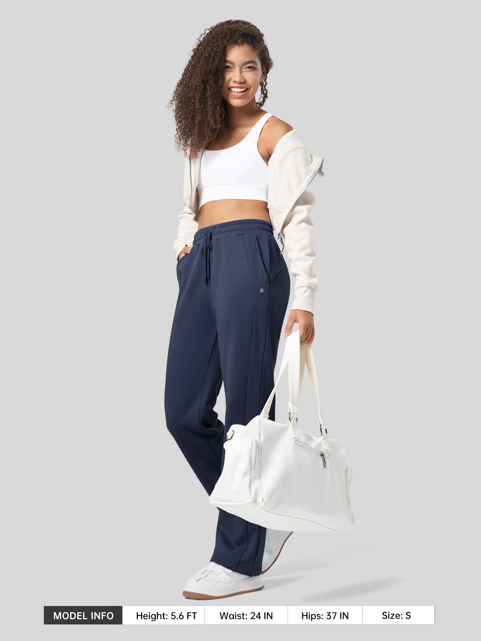 Women's Fleece Straight Leg Sweatpants 31 Inch