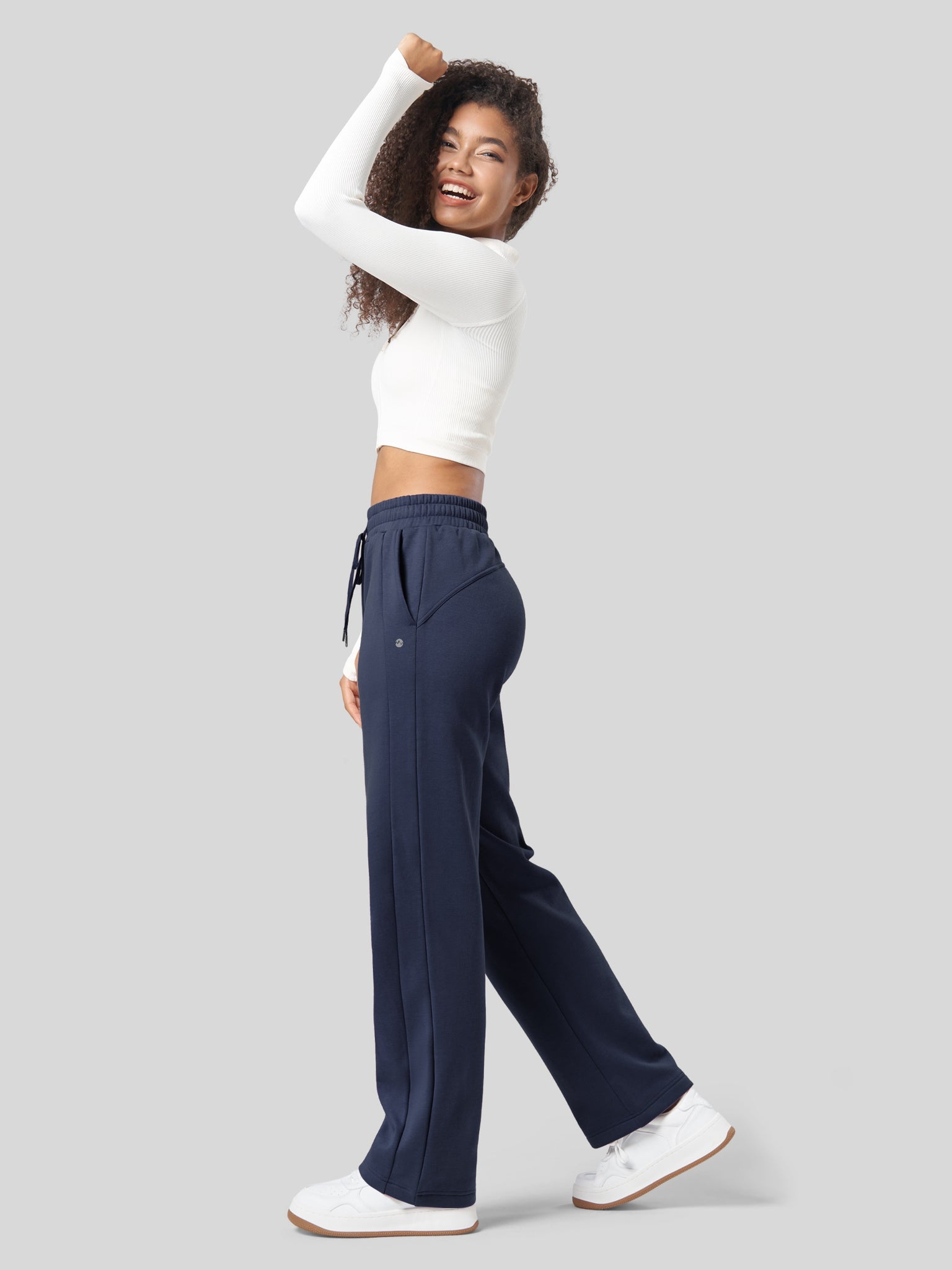 Women's Fleece Straight Leg Sweatpants 31 Inch
