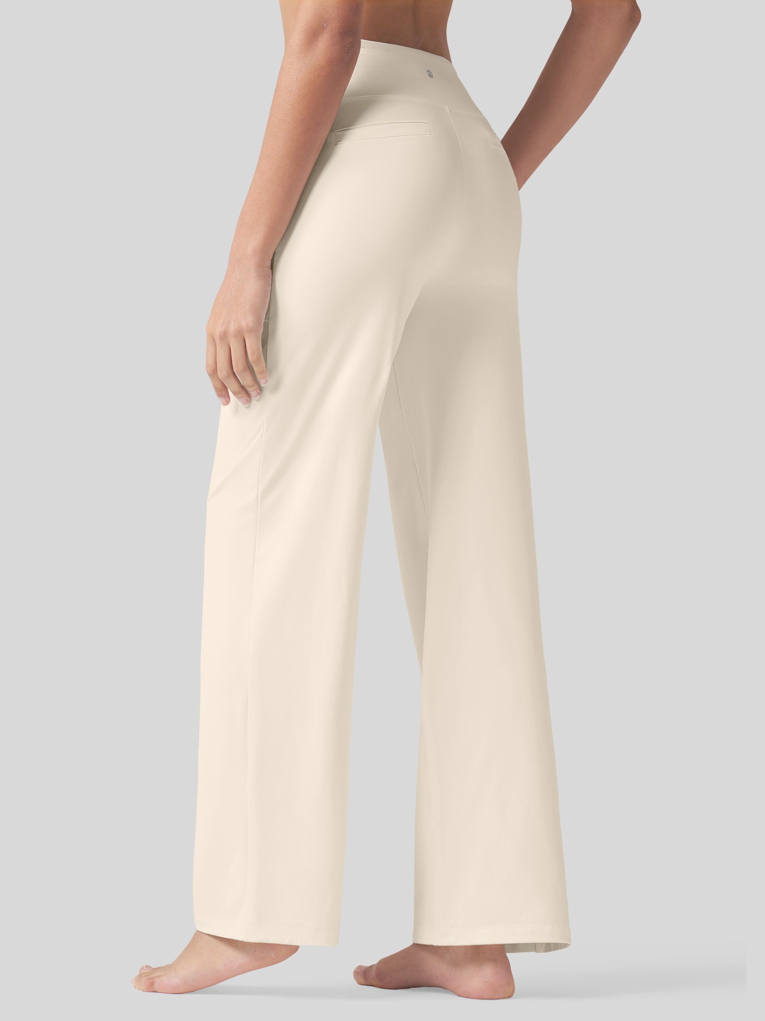 Willit Women's High Rise Yoga Dress Pants 30 Inch in cream
