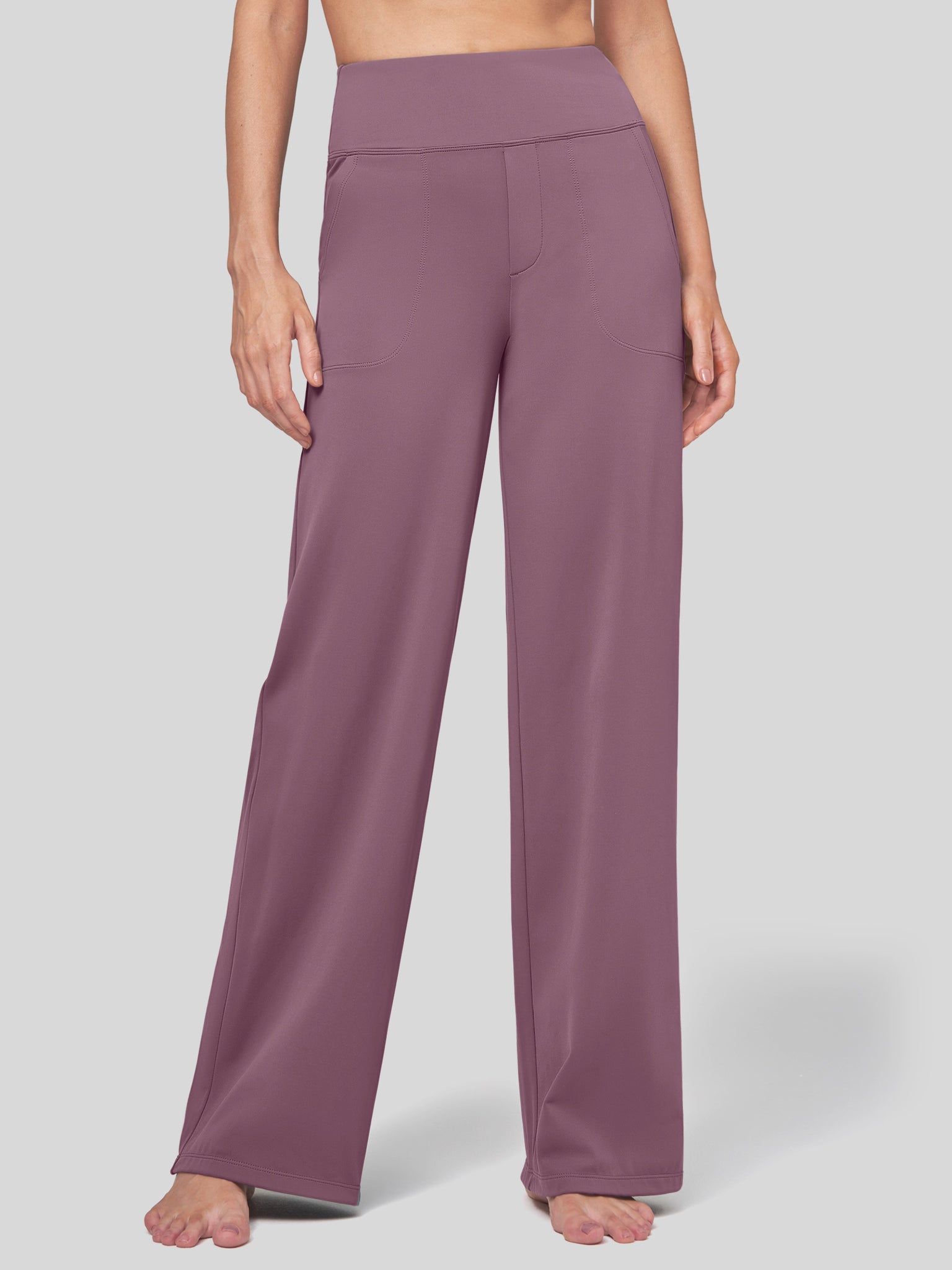 Willit Women's High Rise Yoga Dress Pants 32 Inch in rose