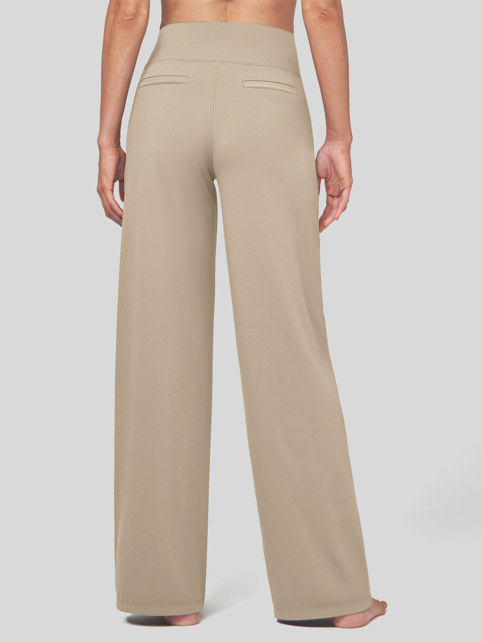 Willit Women's High Rise Yoga Dress Pants 30 Inch in khaki