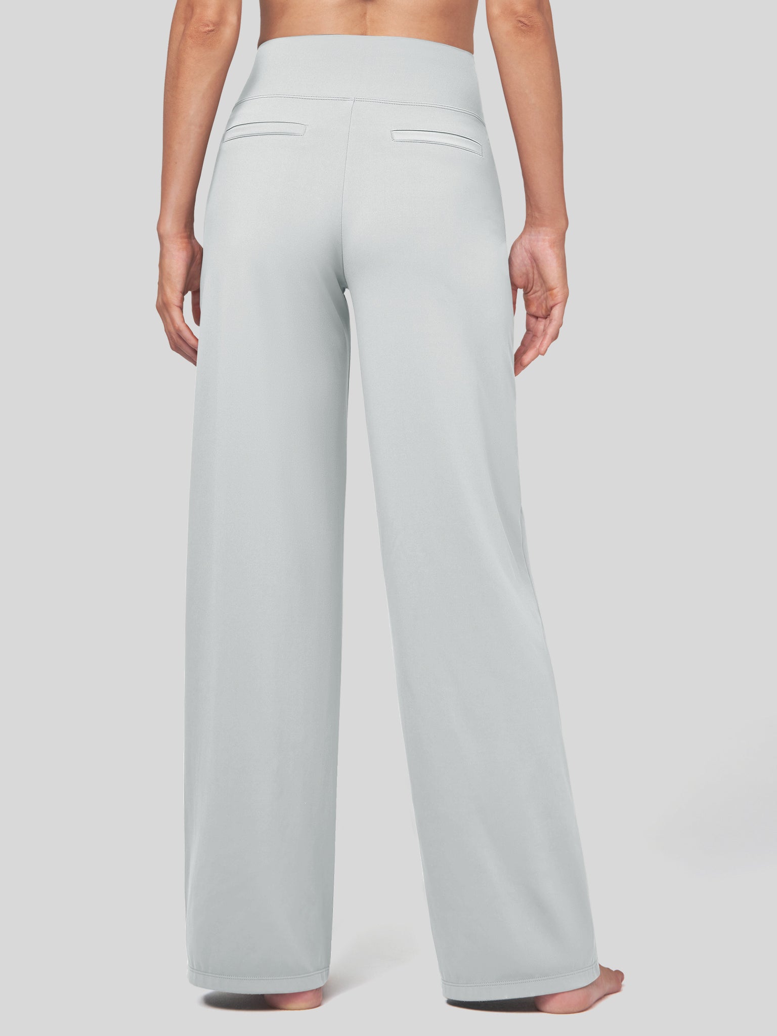 Willit Women's High Rise Yoga Dress Pants 30 Inch in light gray