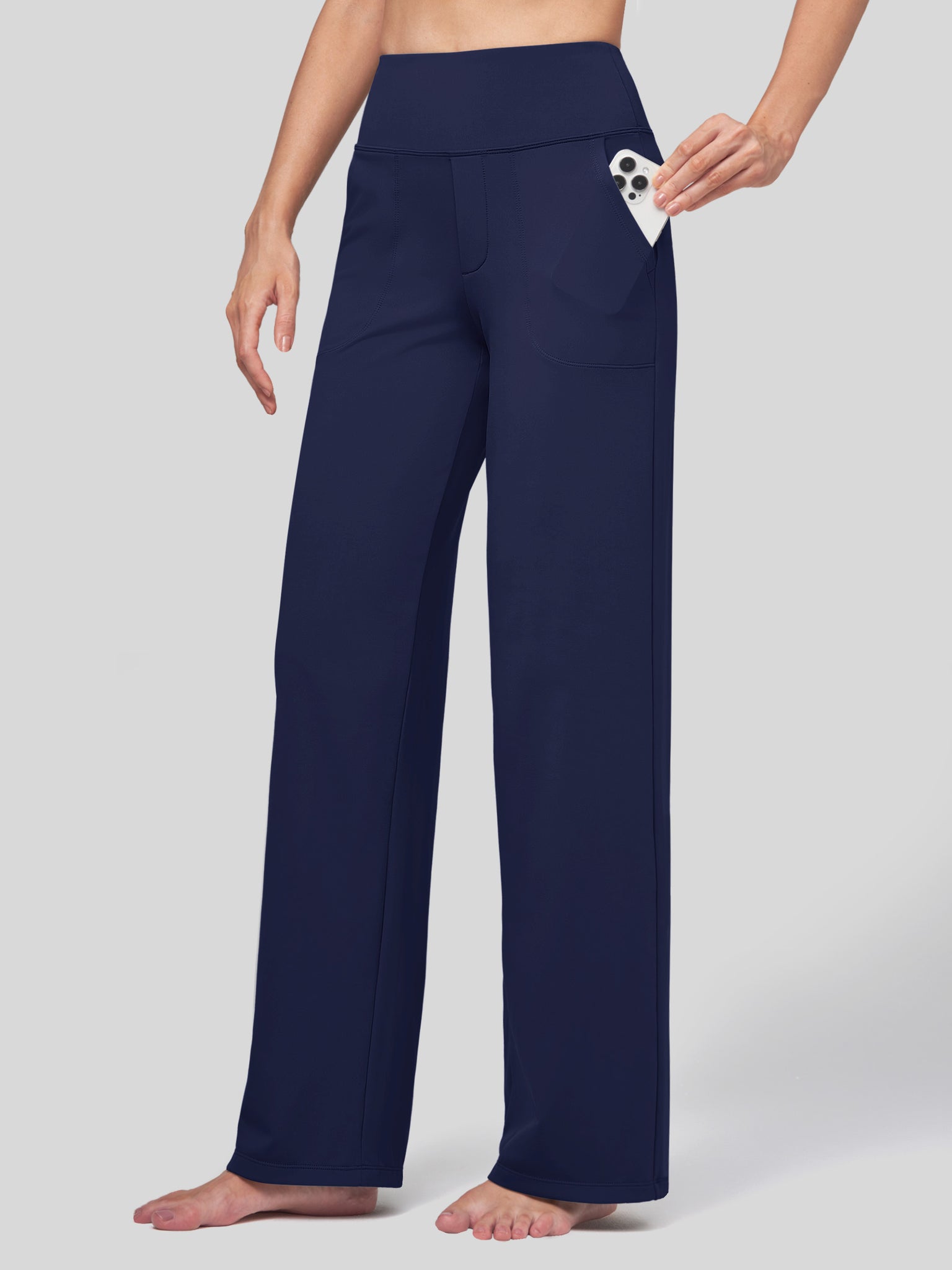 Willit Women's High Rise Yoga Dress Pants 28 Inch in navy