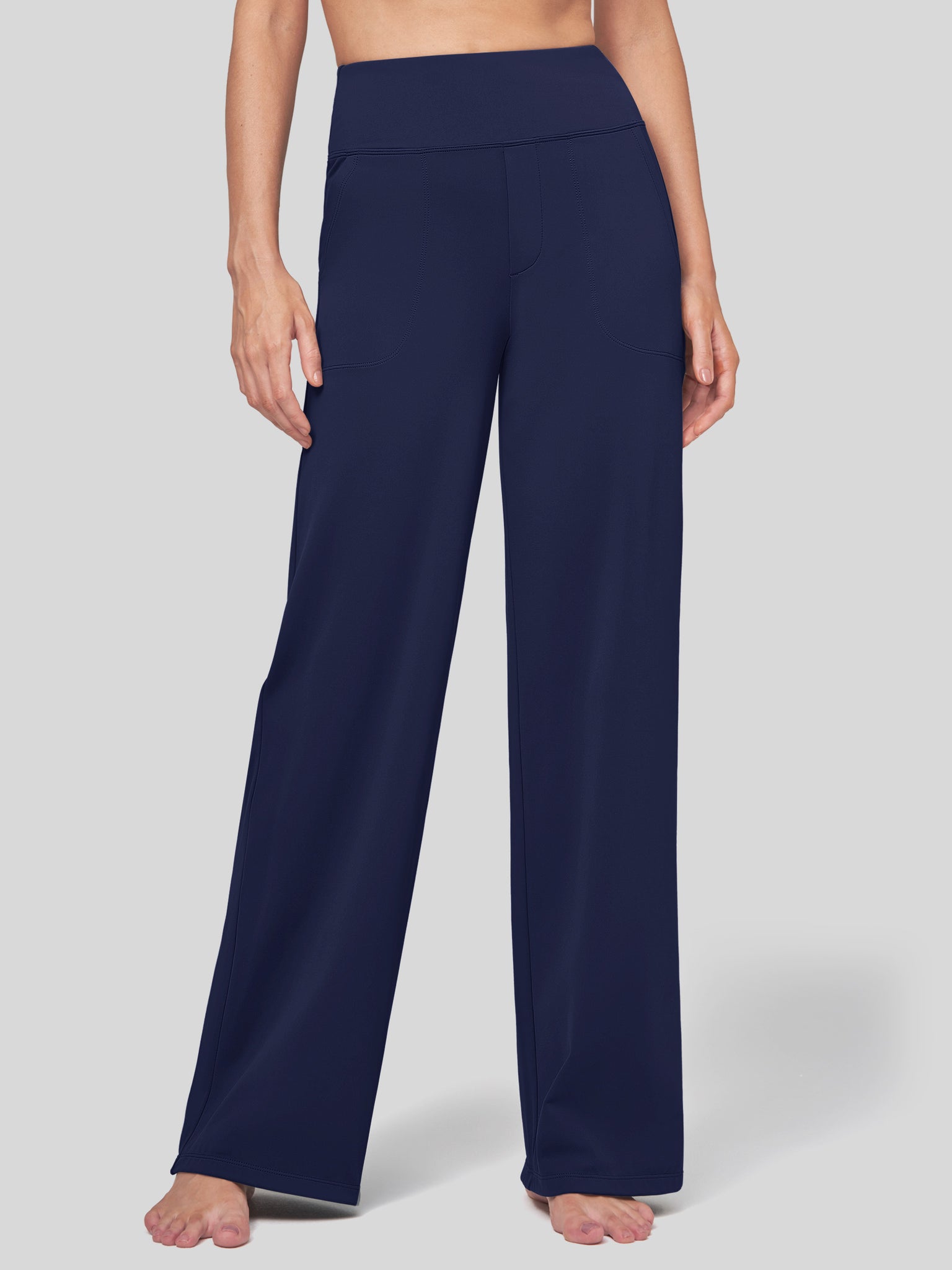 Willit Women's High Rise Yoga Dress Pants 30 Inch in navy
